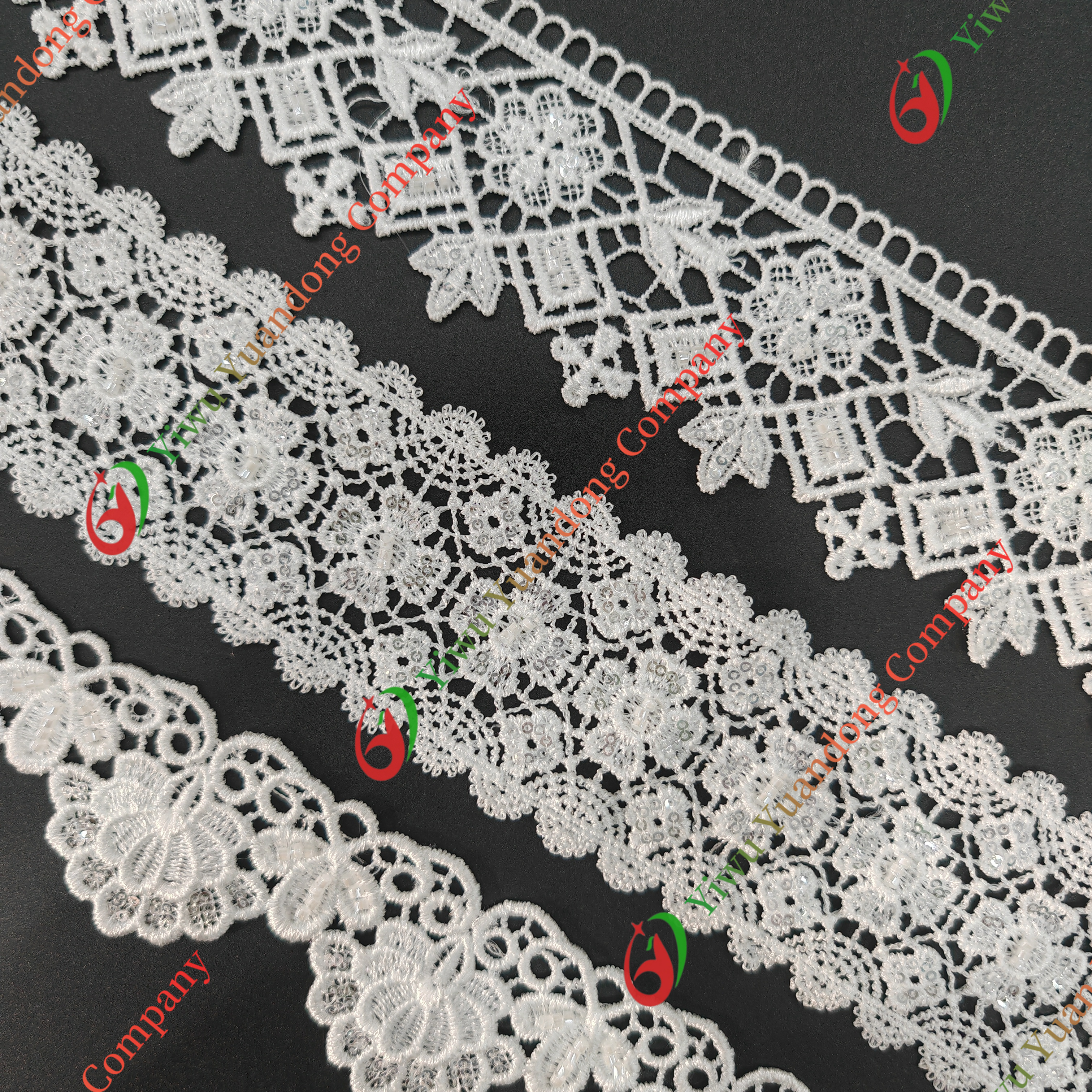 Sequins lace with diamond