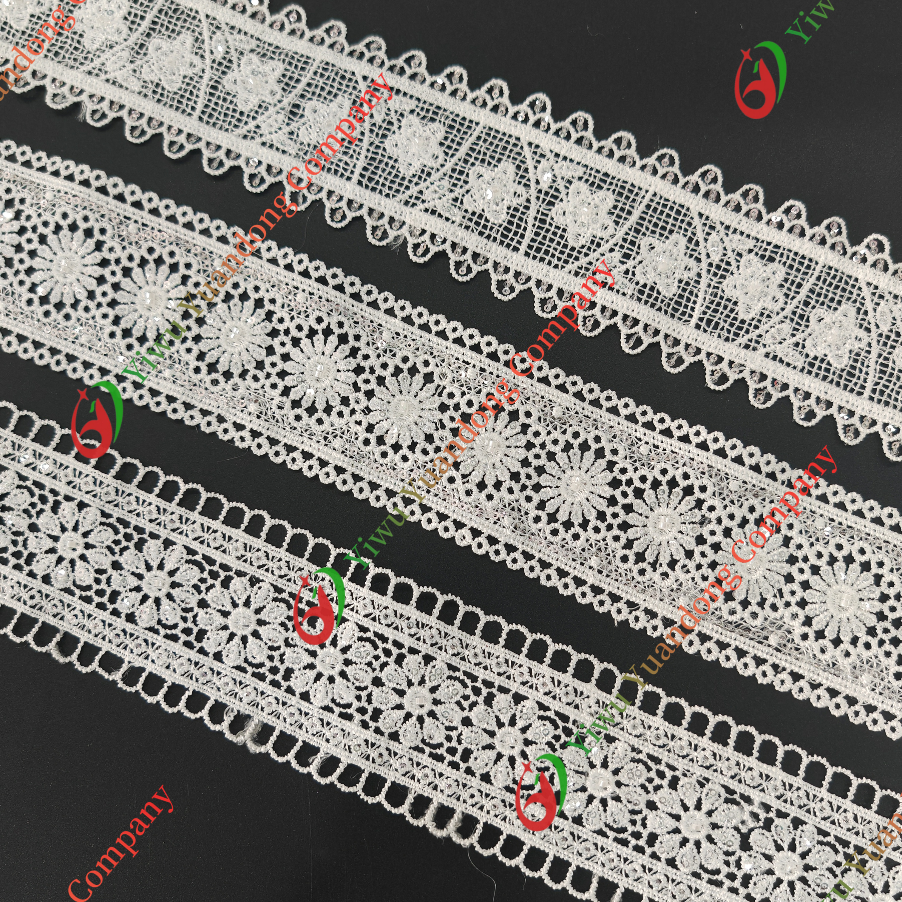 Sequins lace with diamond