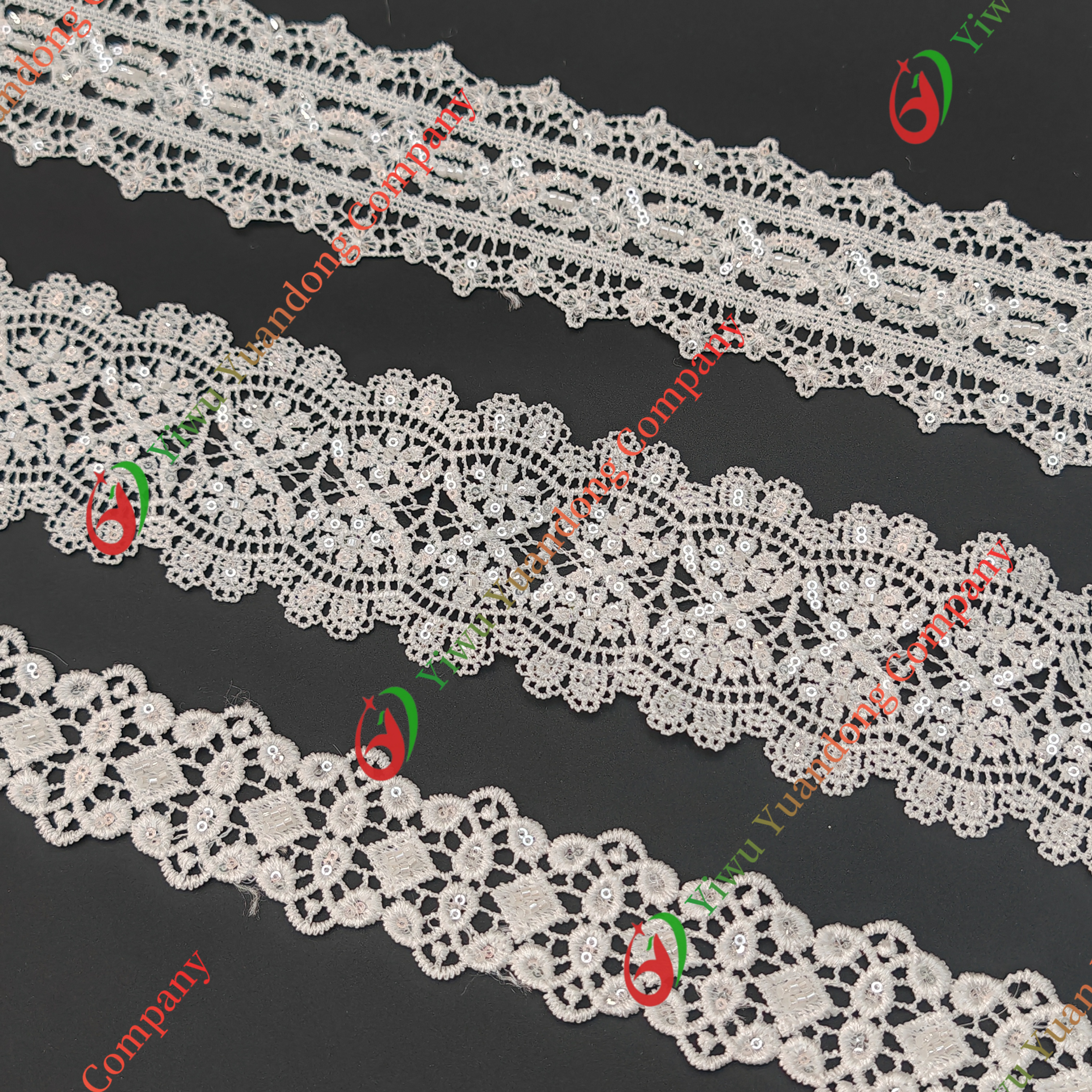 Sequins lace with diamond