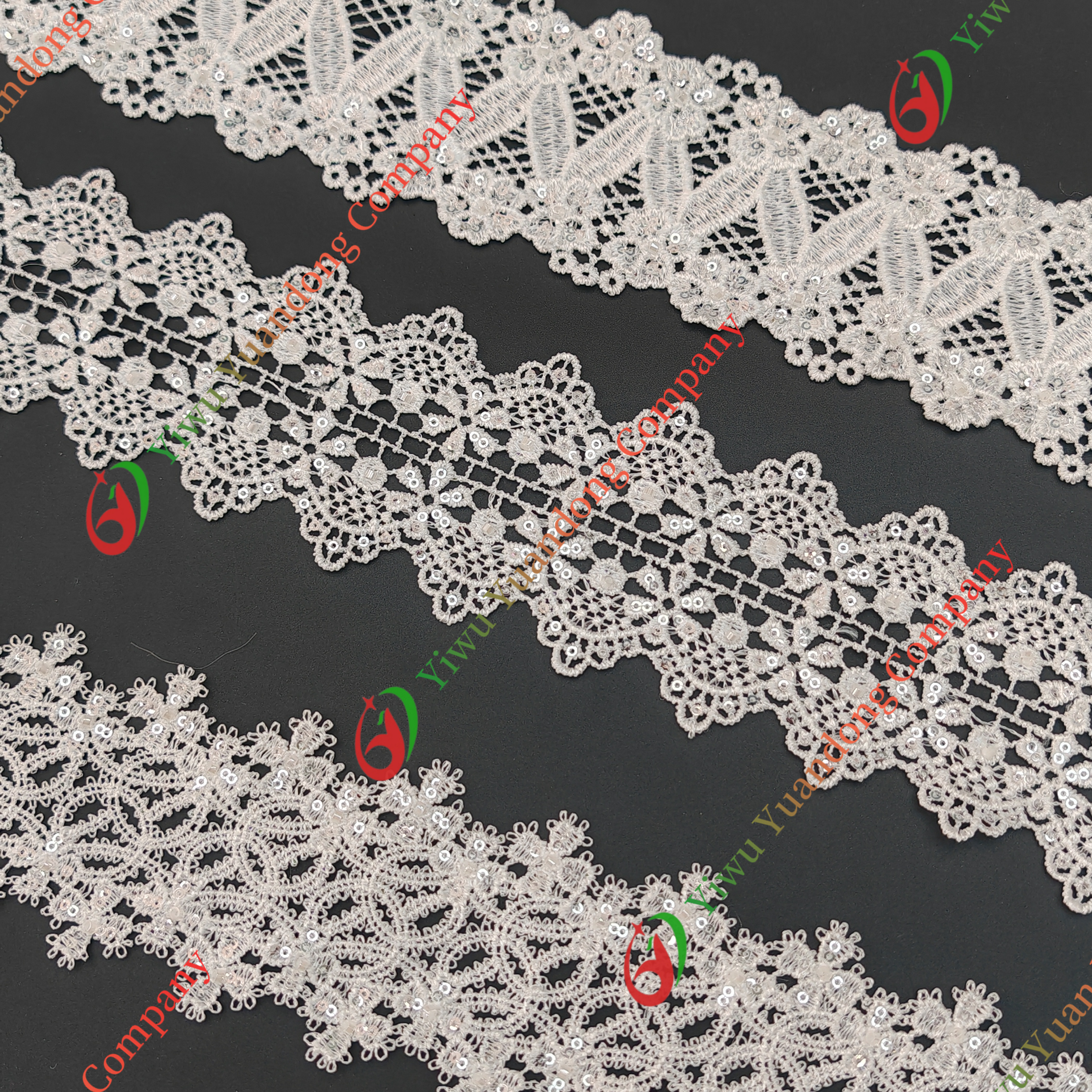 Sequins lace with diamond