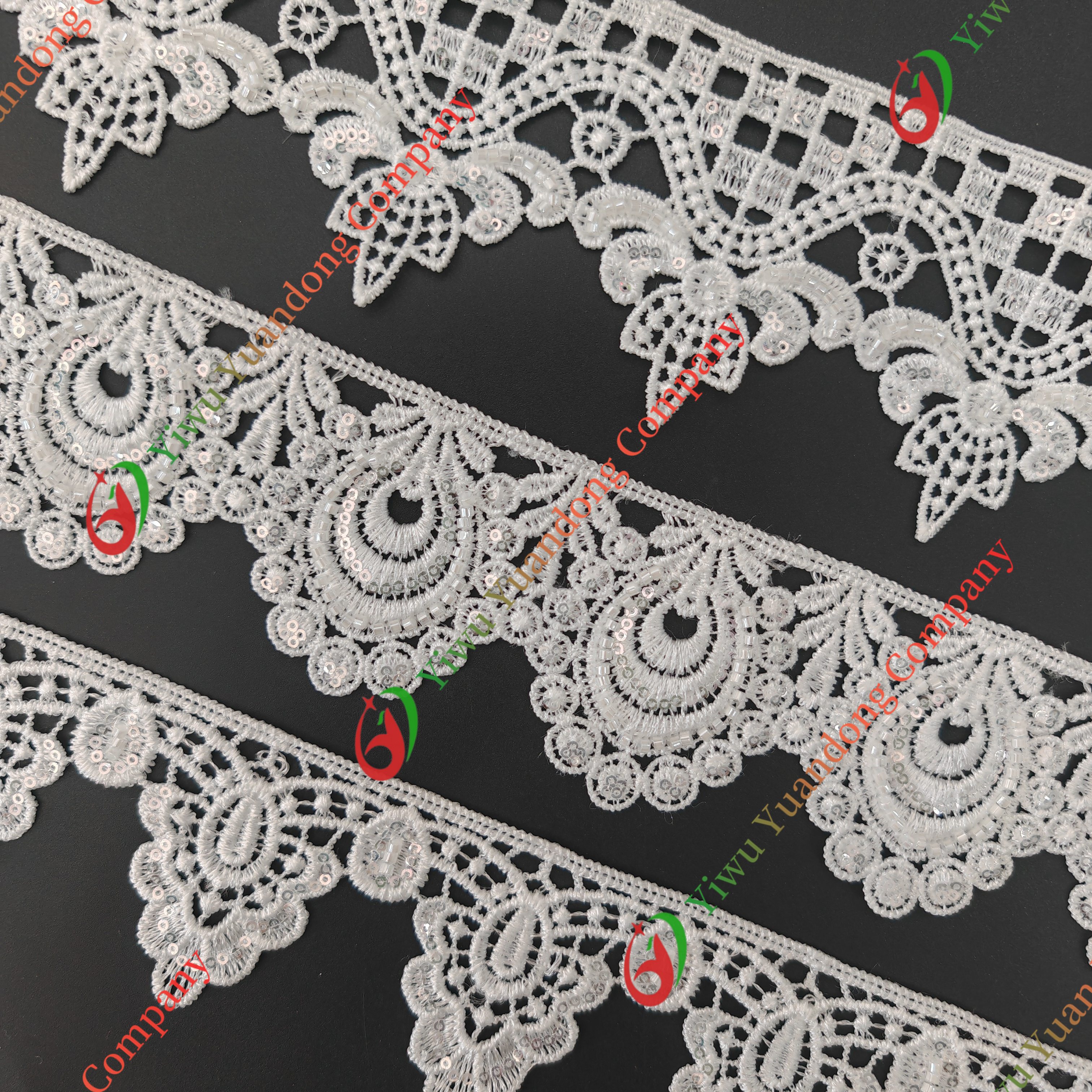 Sequins lace with diamond