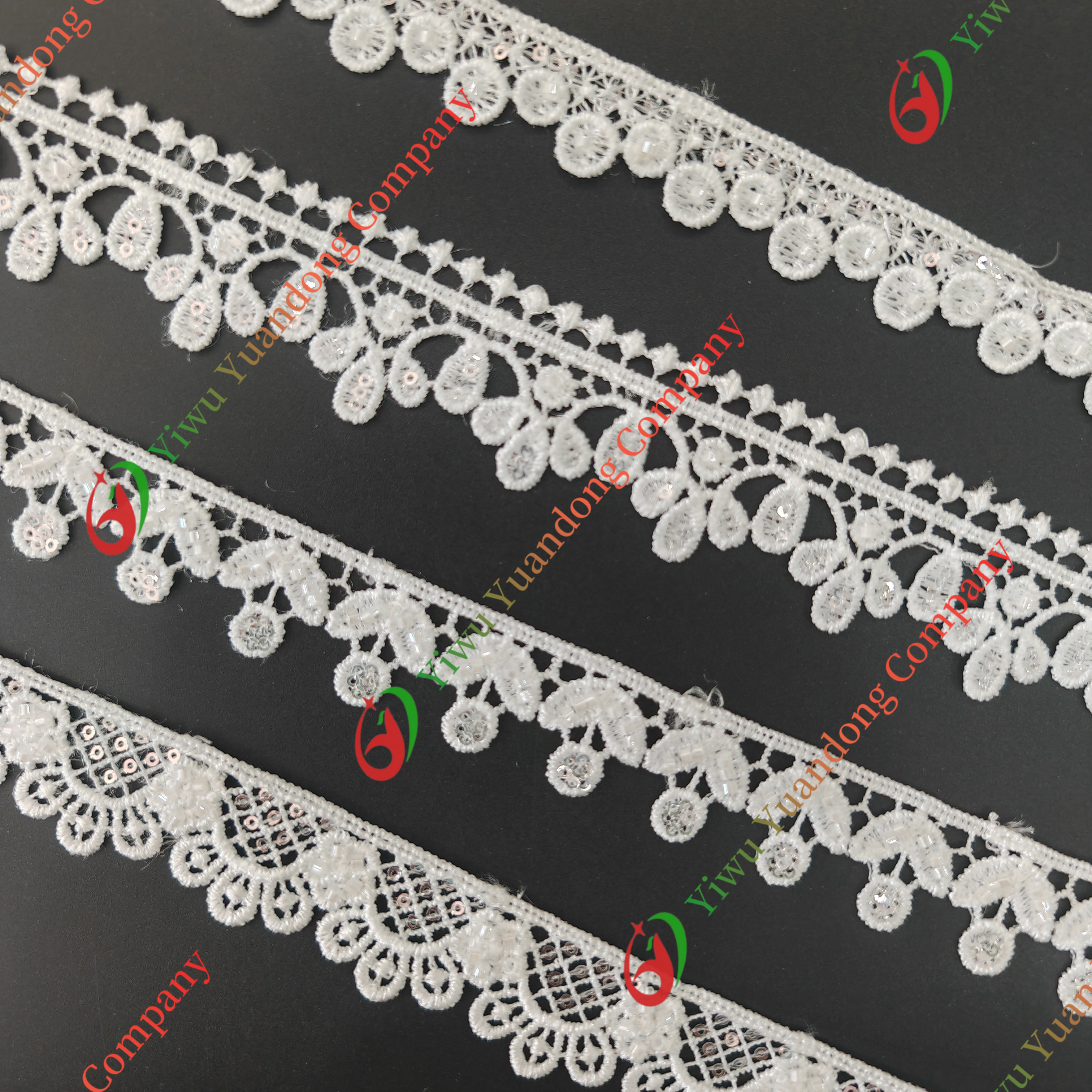 Sequins lace with diamond