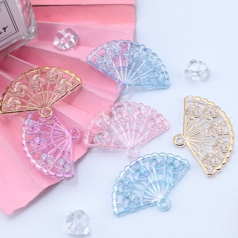 New Style Hot selling Baroque bead Gold-edged fan beads for Cell phone case material