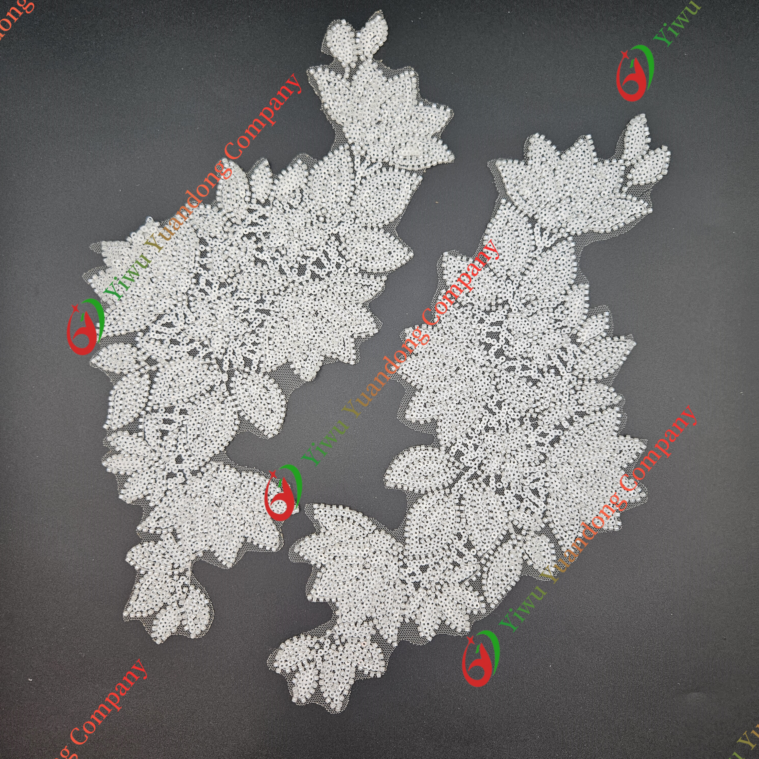 Glass bead mesh lace(pair) 