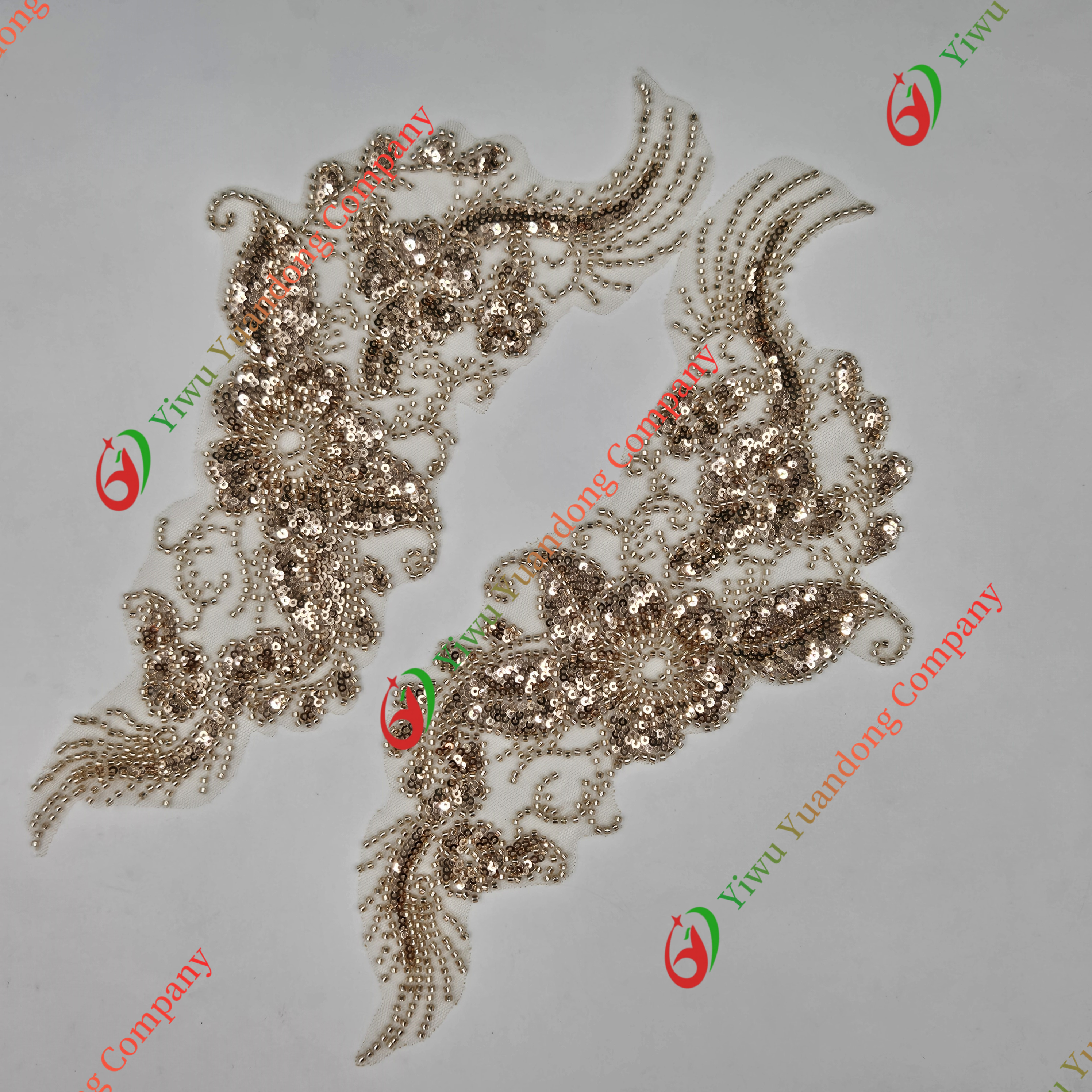 Glass bead mesh lace(pair) 