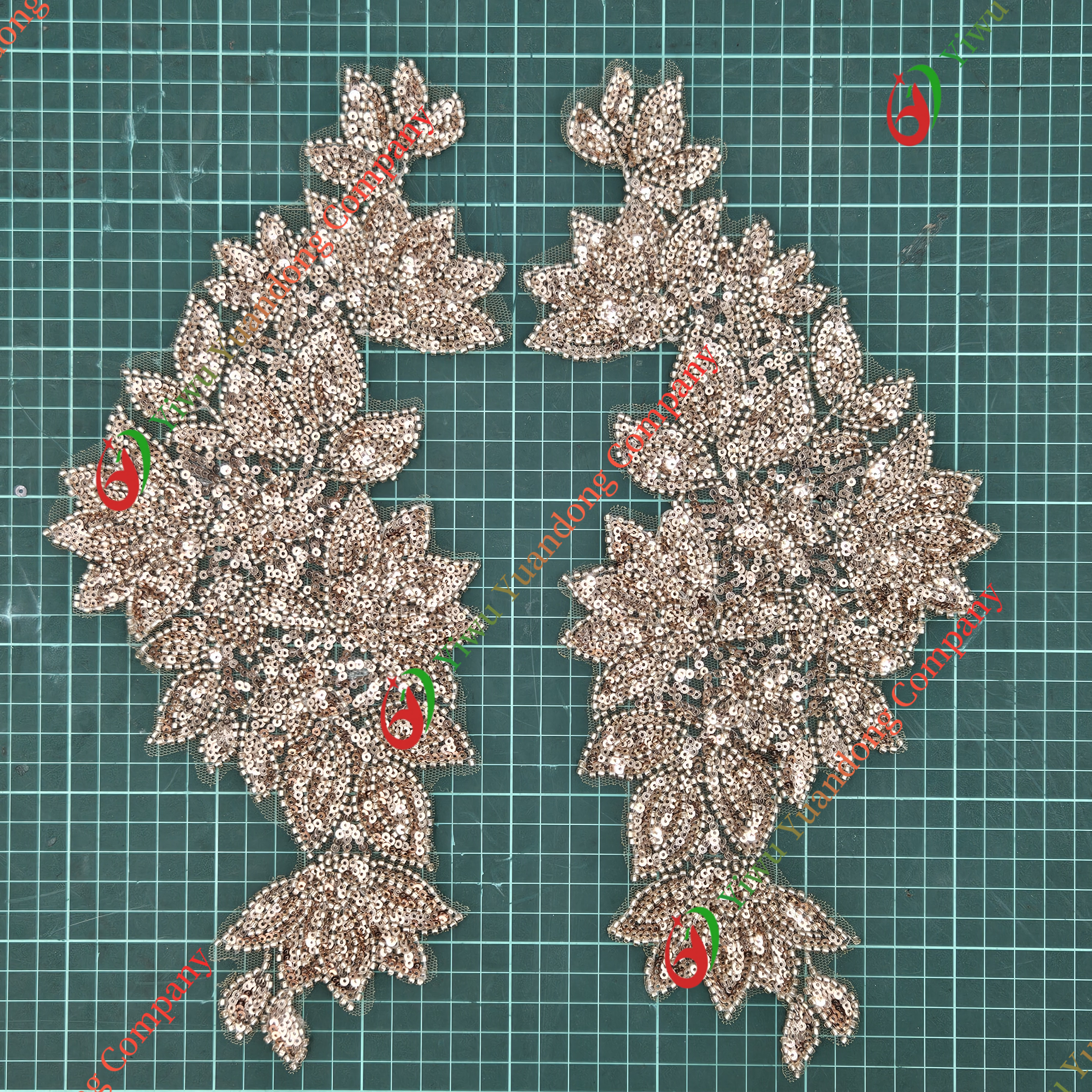 Glass bead mesh lace(pair) 