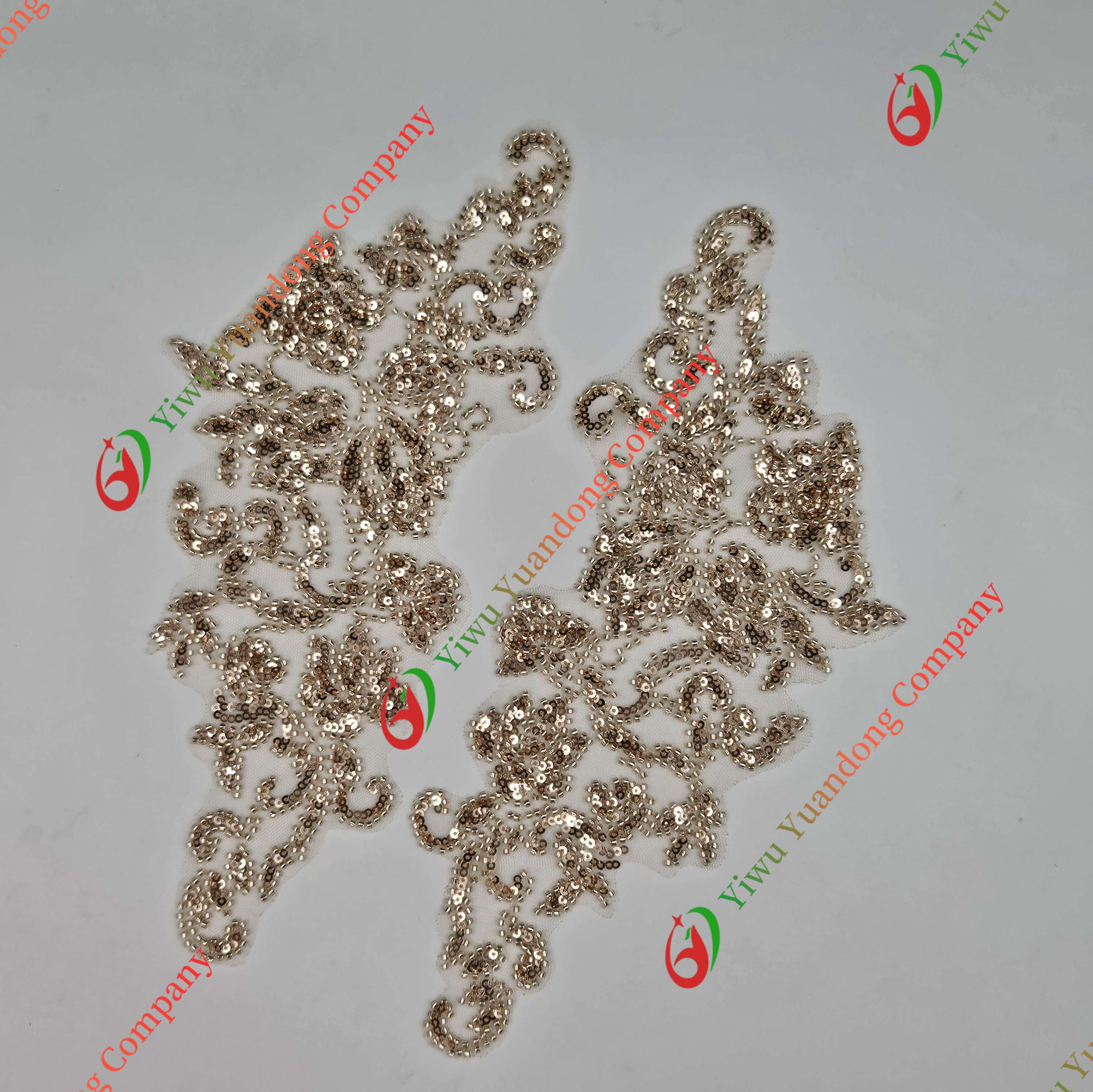 Glass bead mesh lace(pair) 