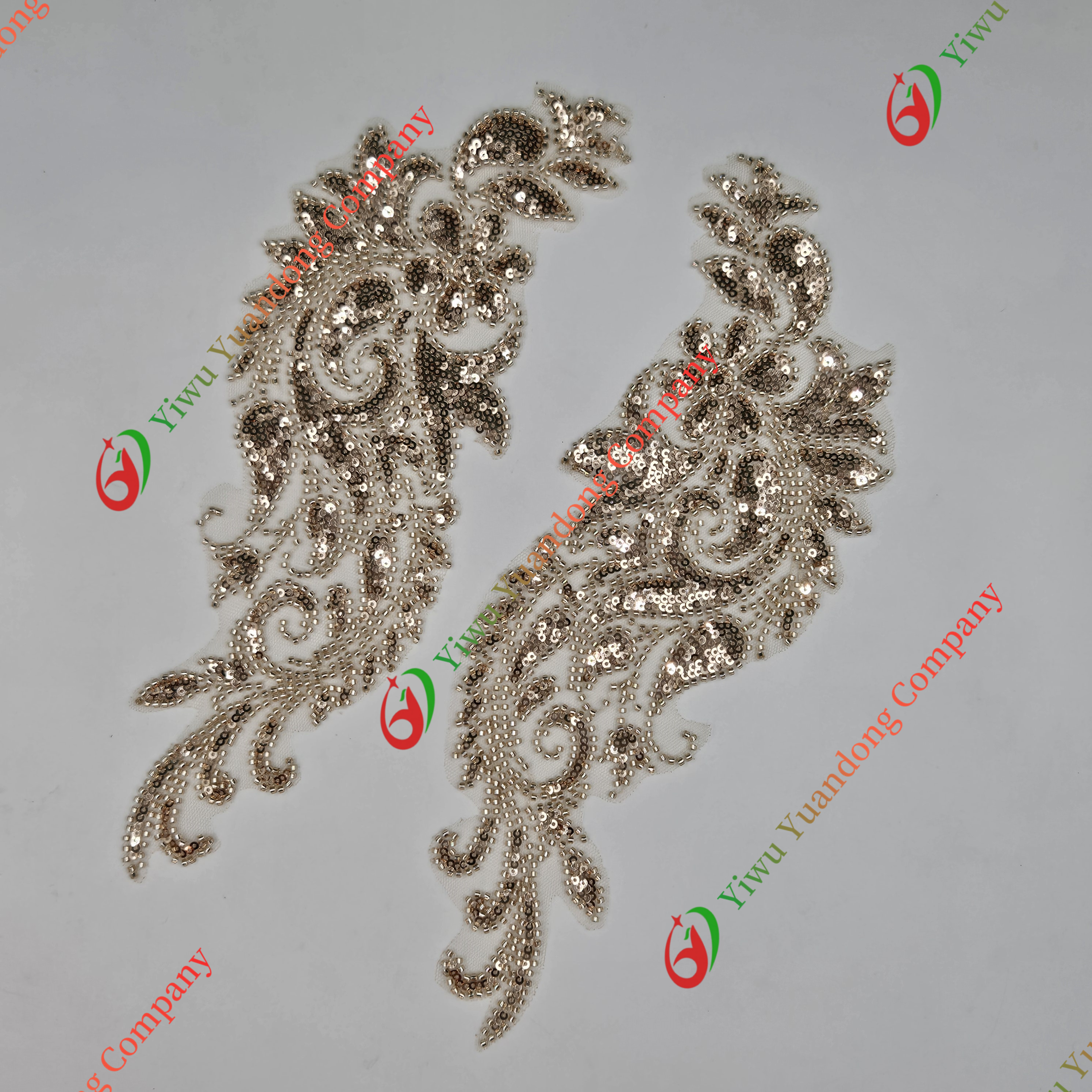 Glass bead mesh lace(pair) 