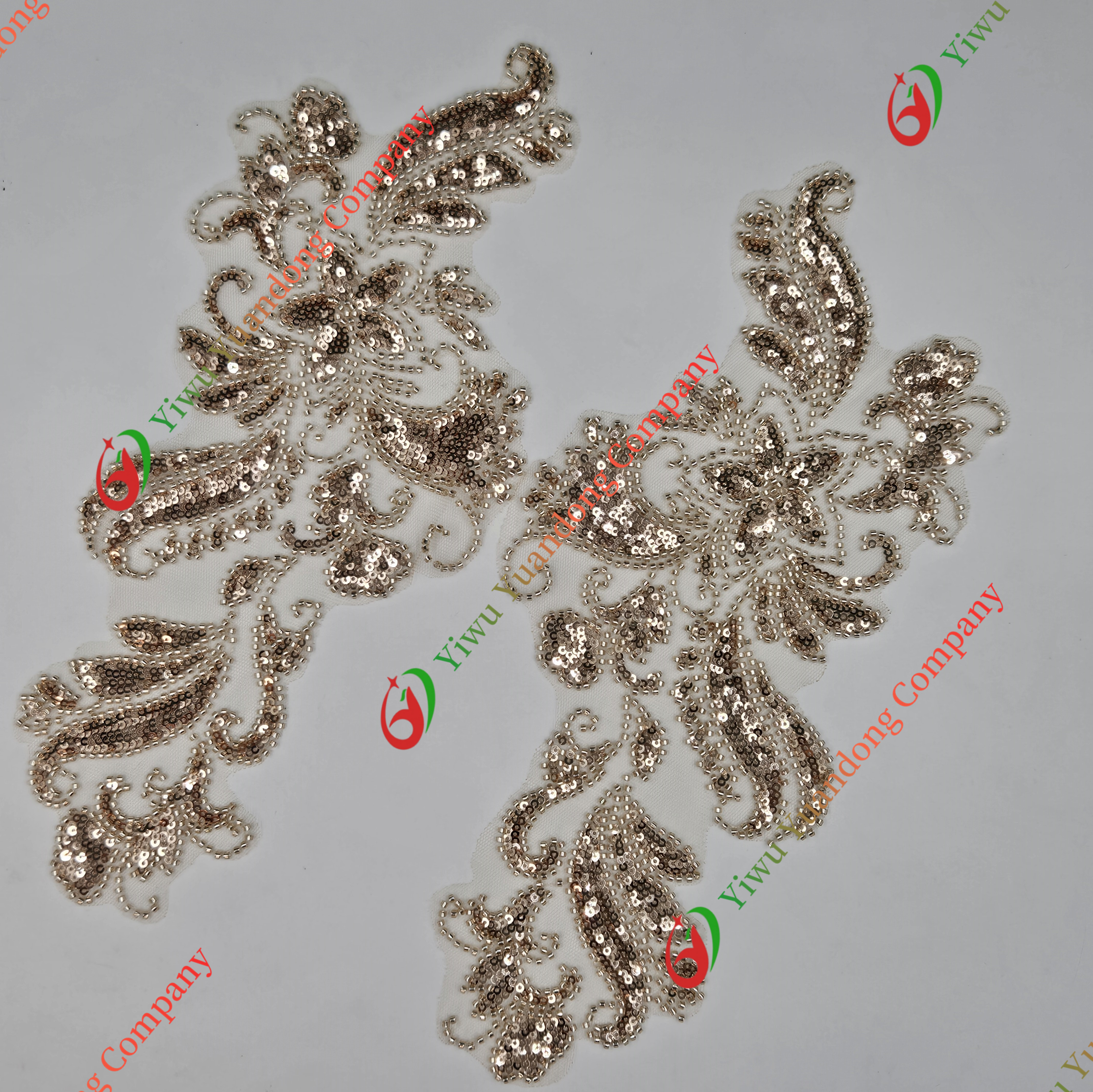 Glass bead mesh lace(pair) 