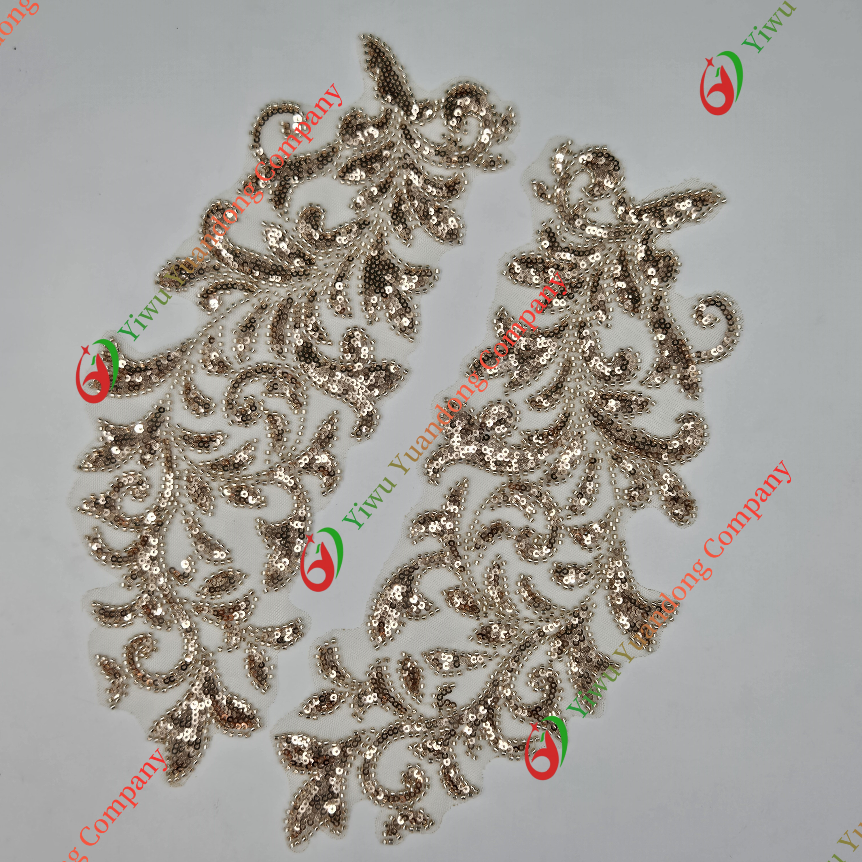 Glass bead mesh lace(pair) 