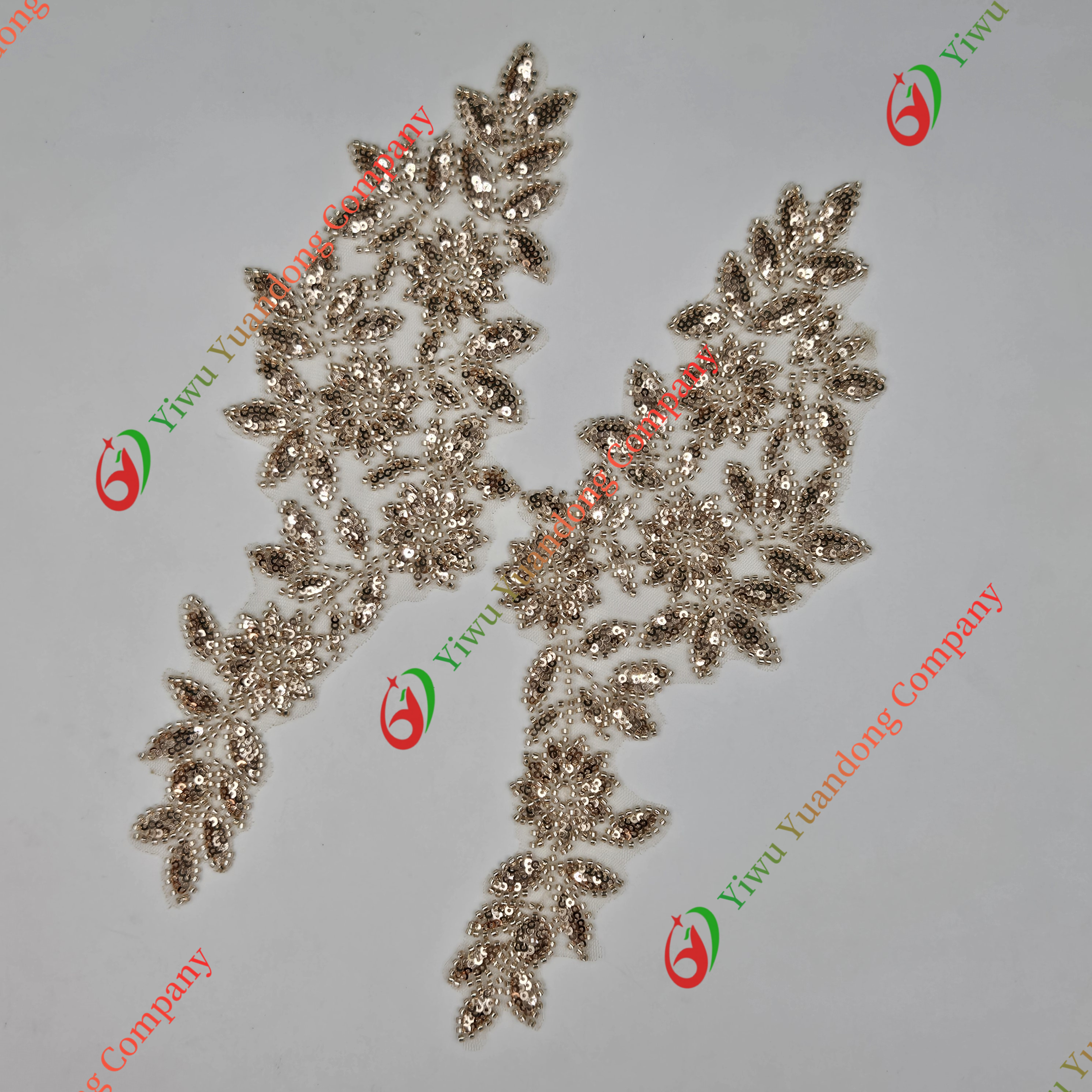 Glass bead mesh lace(pair) 