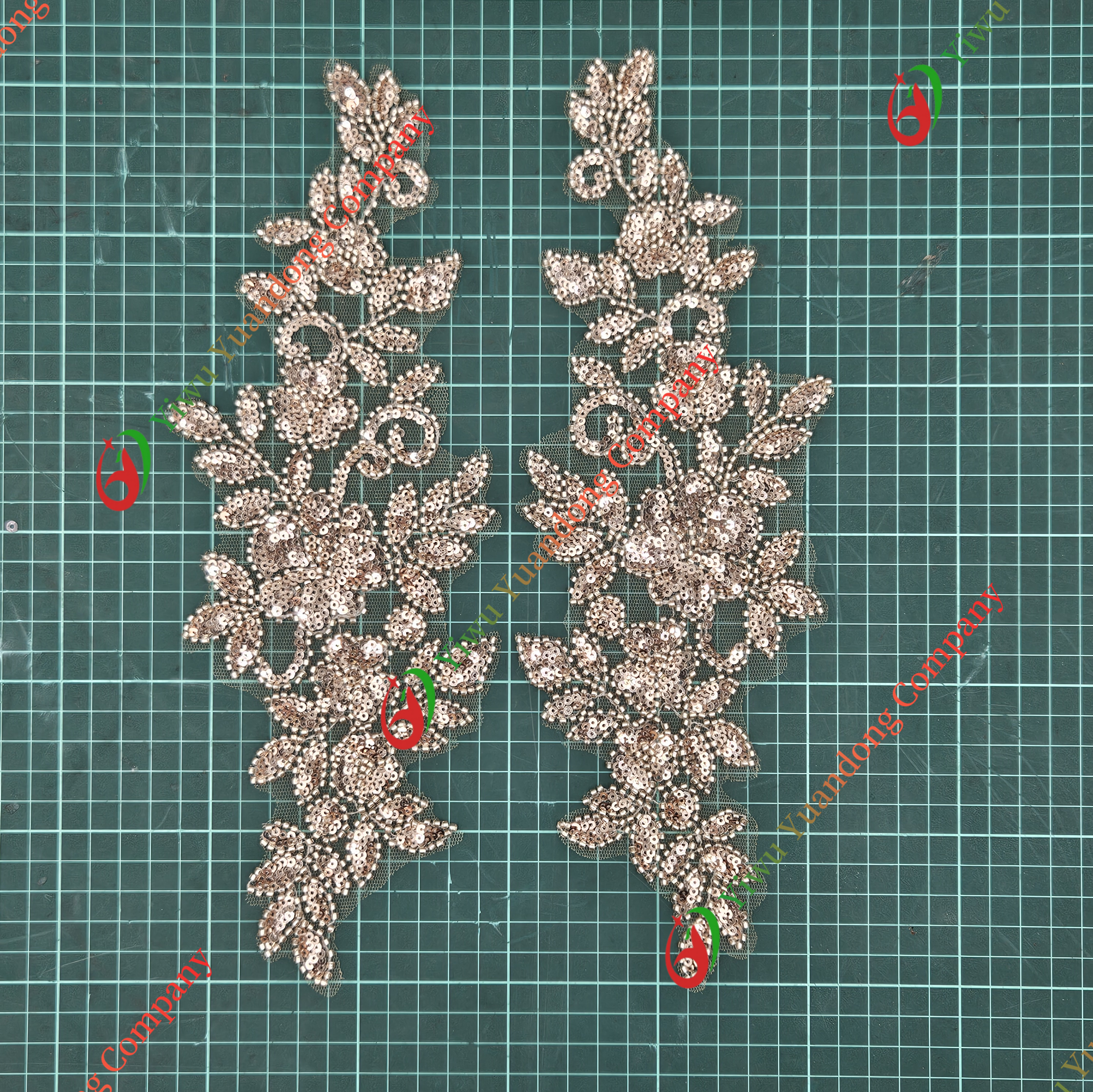 Glass bead mesh lace(pair) 