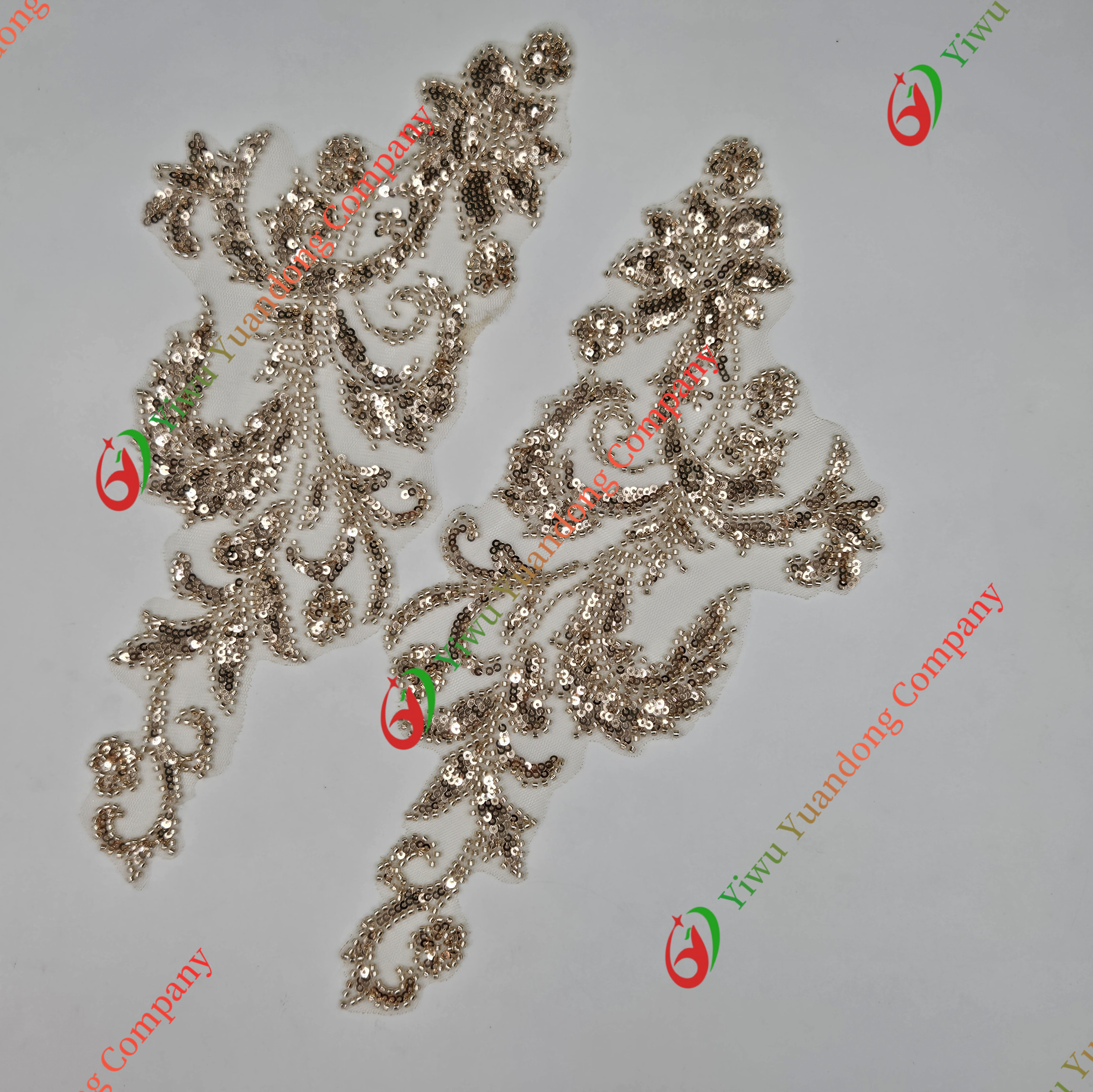 Glass bead mesh lace(pair) 