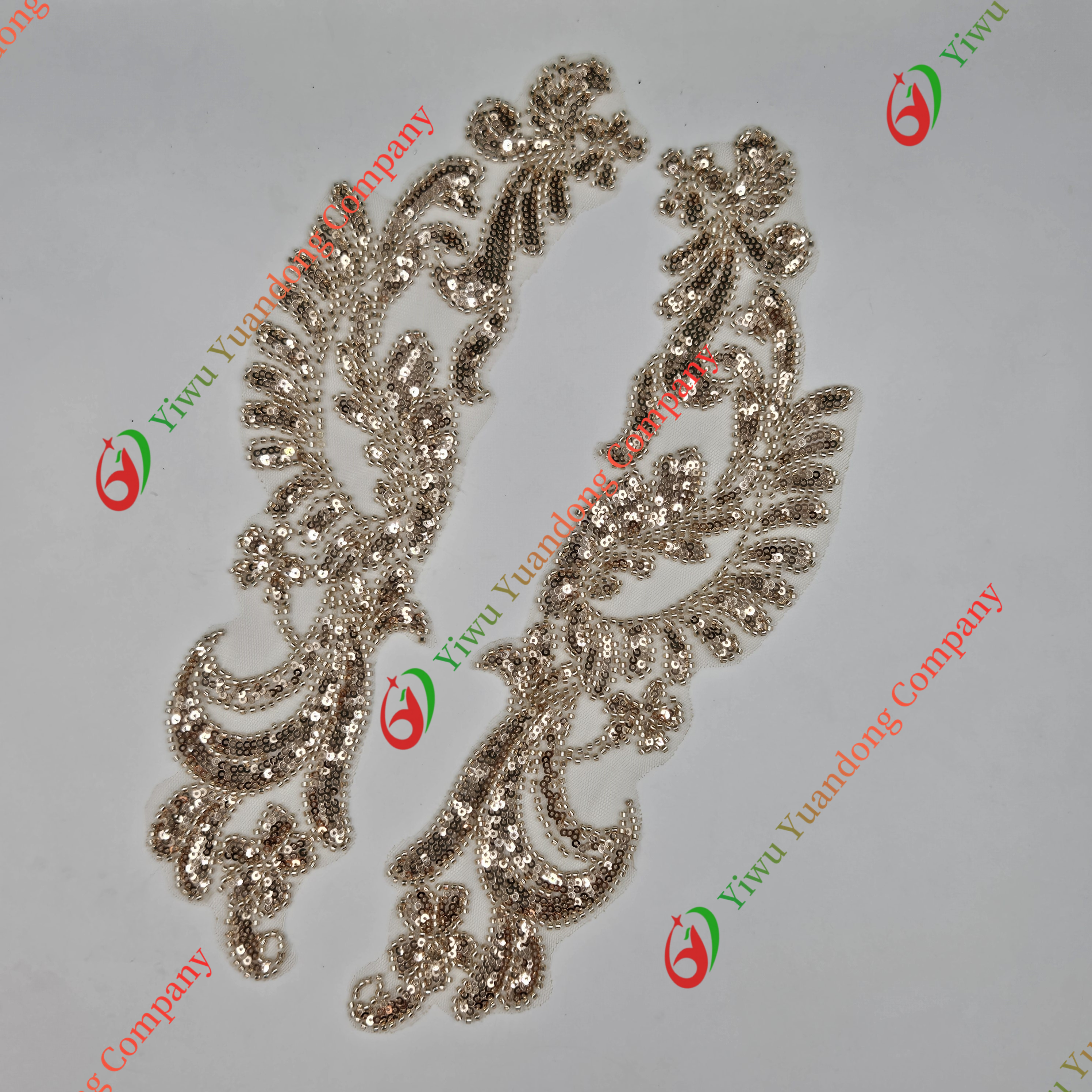 Glass bead mesh lace(pair) 