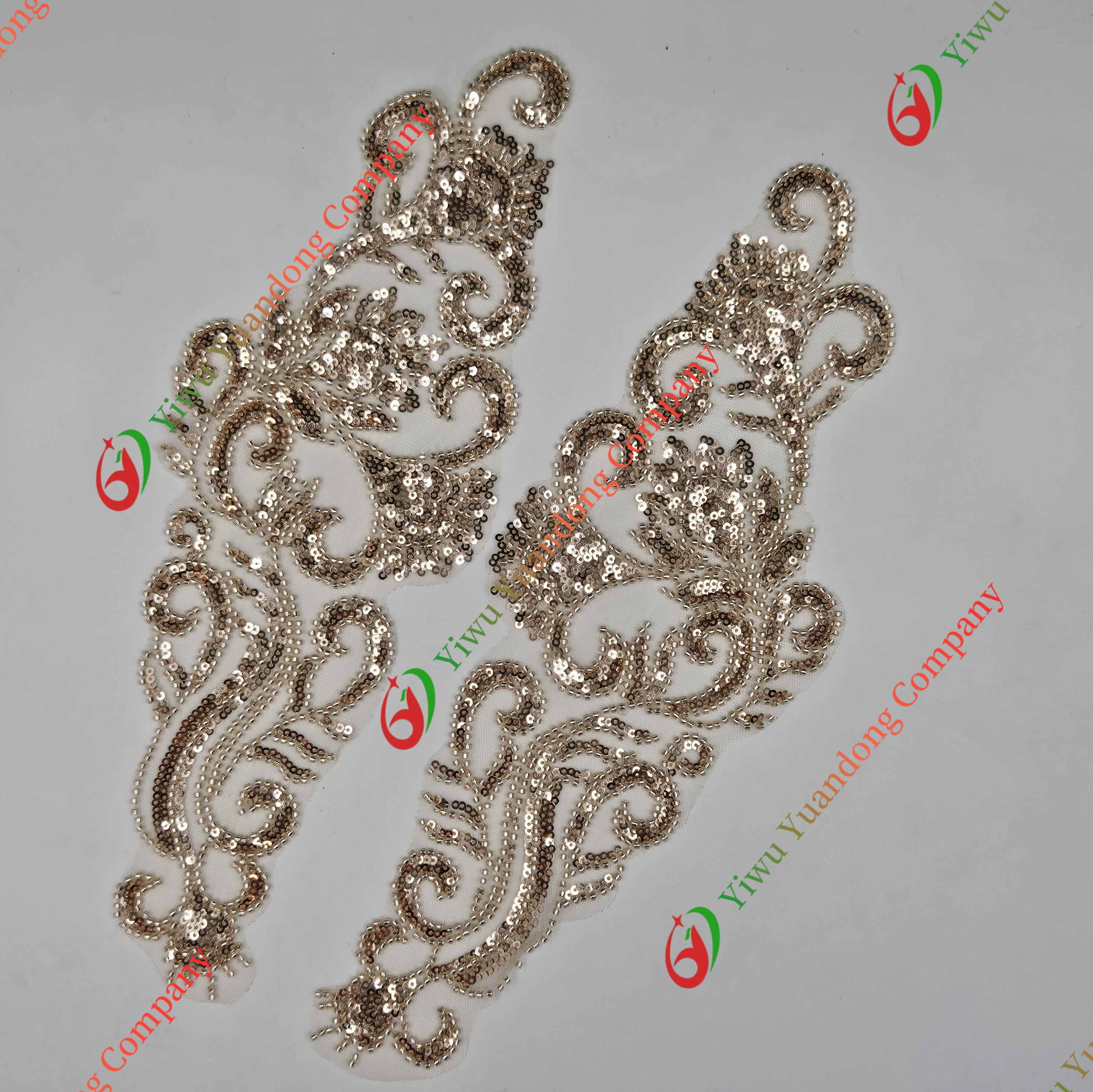 Glass bead mesh lace(pair) 