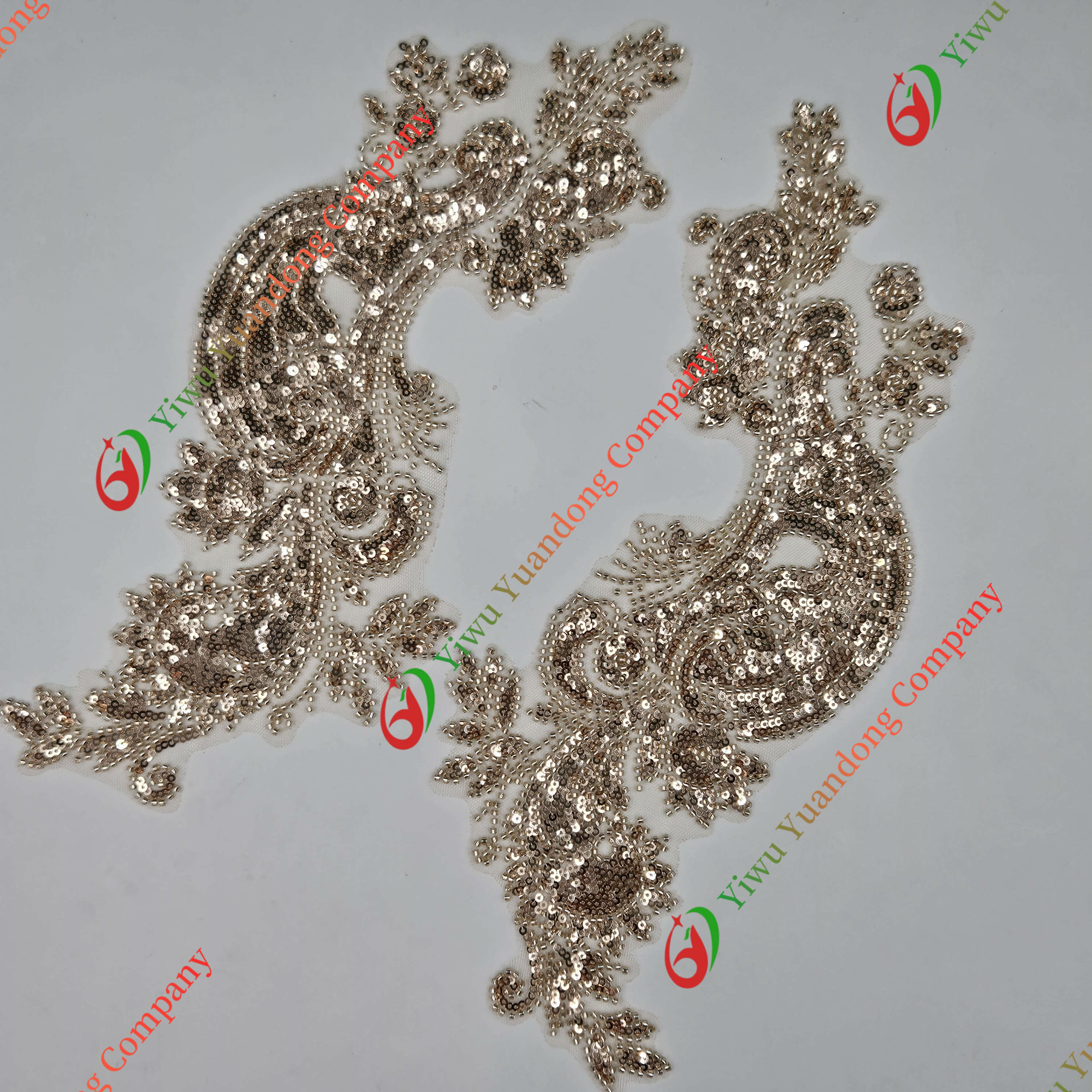 Glass bead mesh lace(pair) 