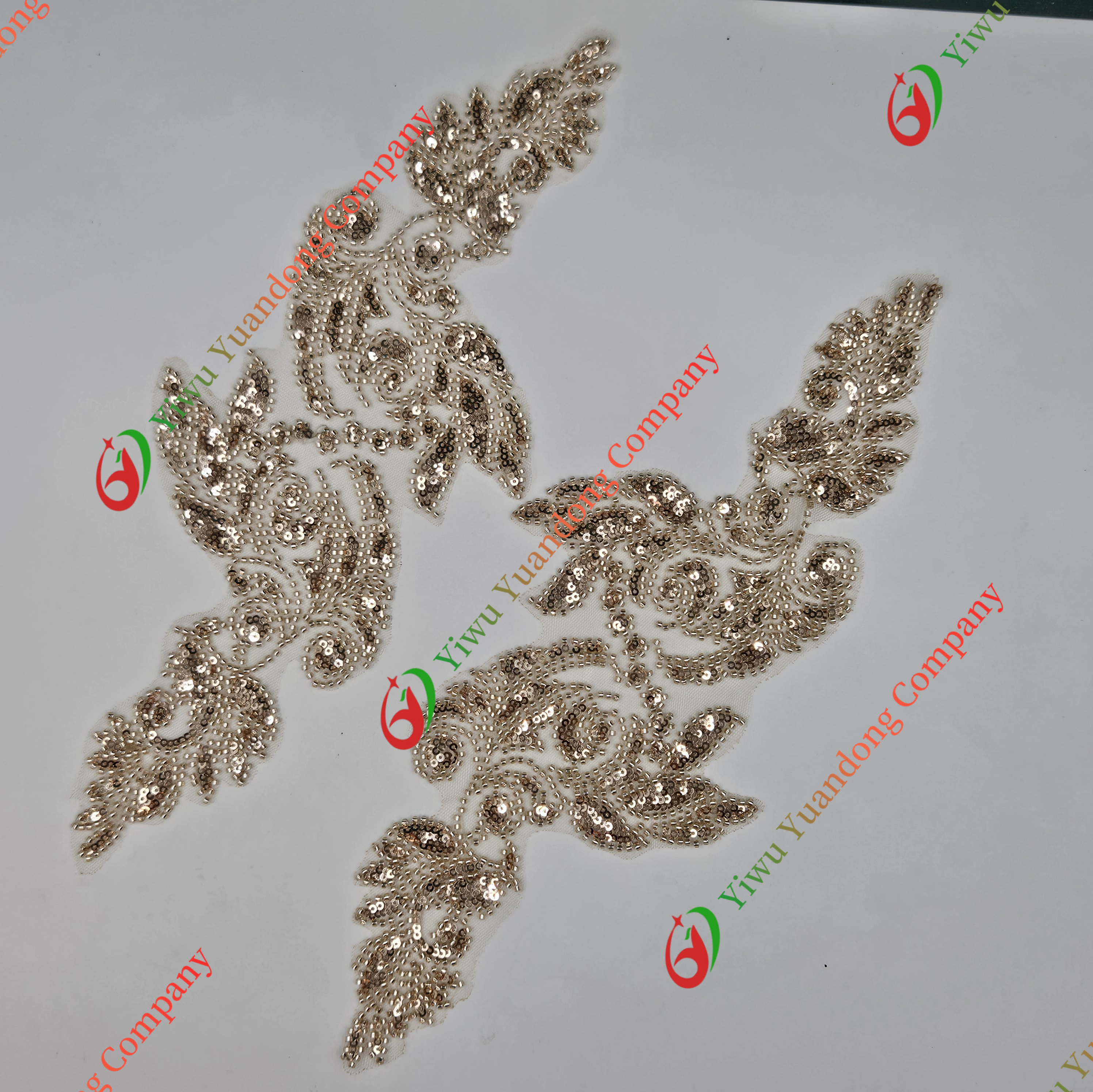 Glass bead mesh lace(pair) 