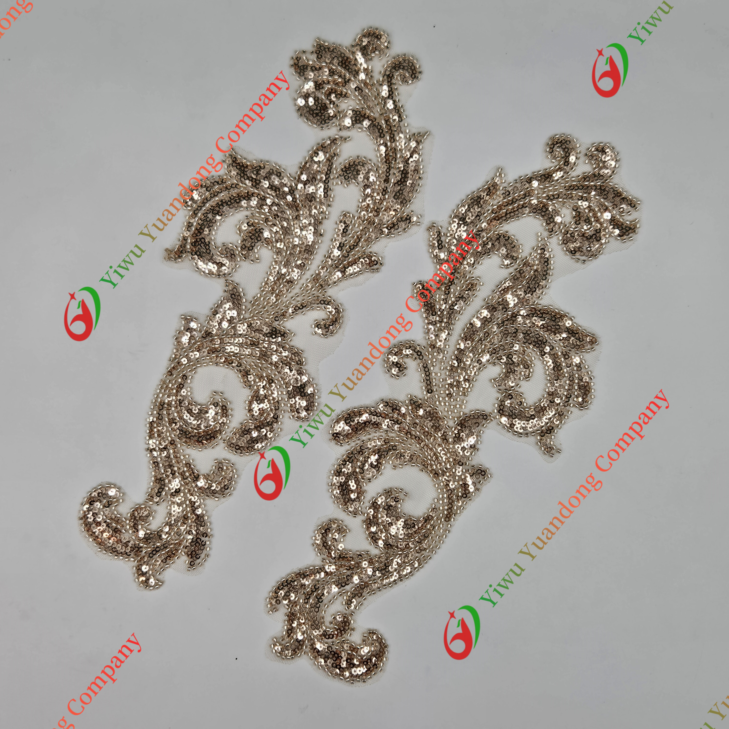 Glass bead mesh lace(pair) 