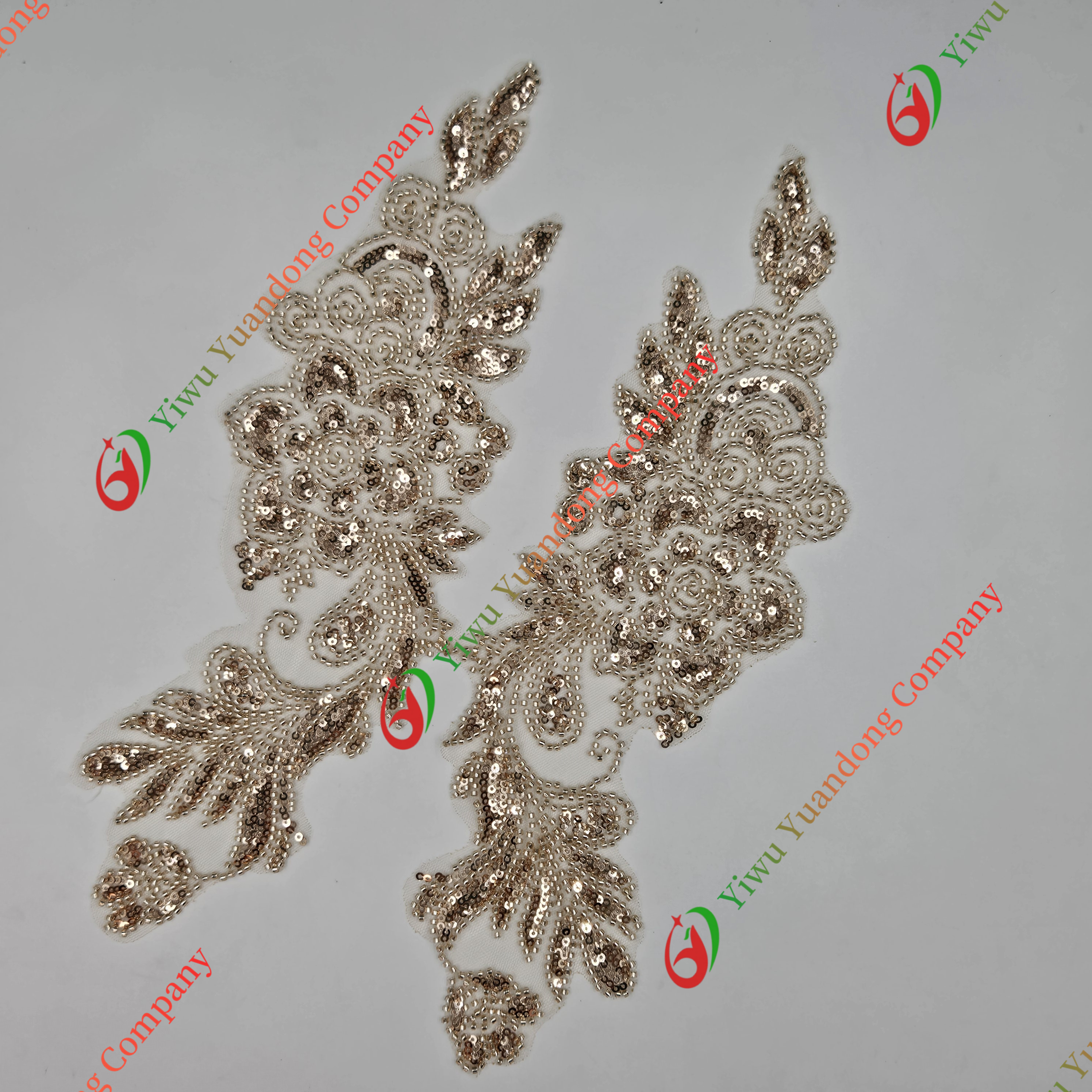 Glass bead mesh lace(pair) 
