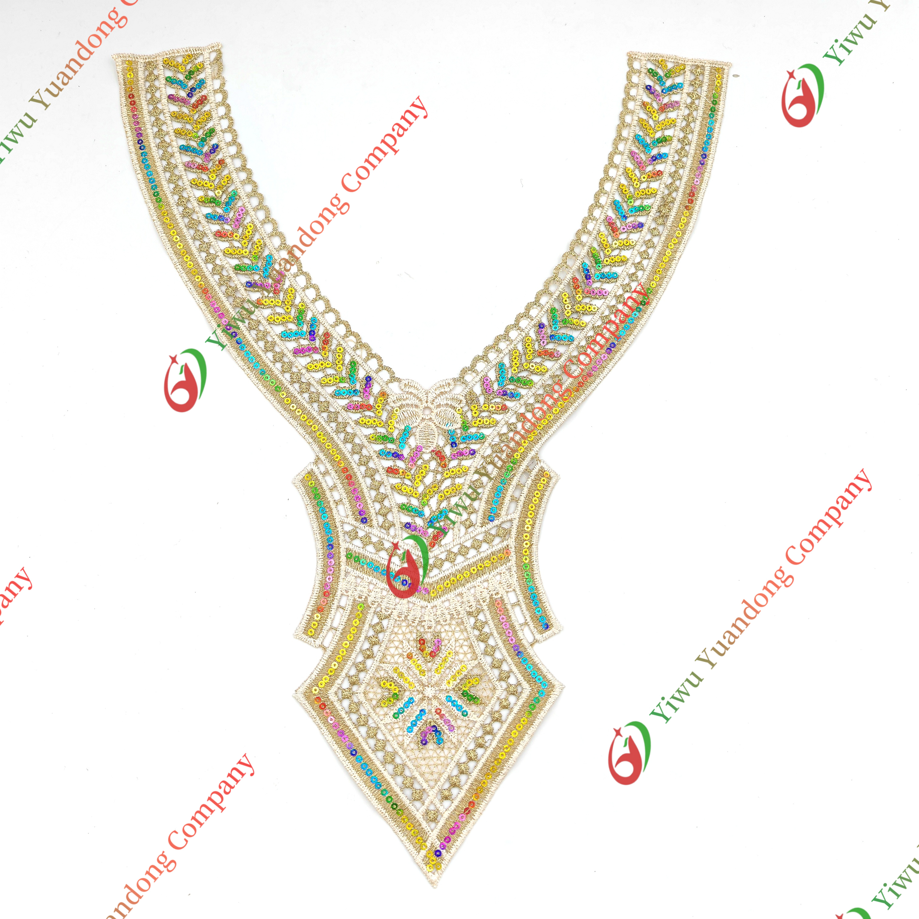 Sequin Neckline Lace