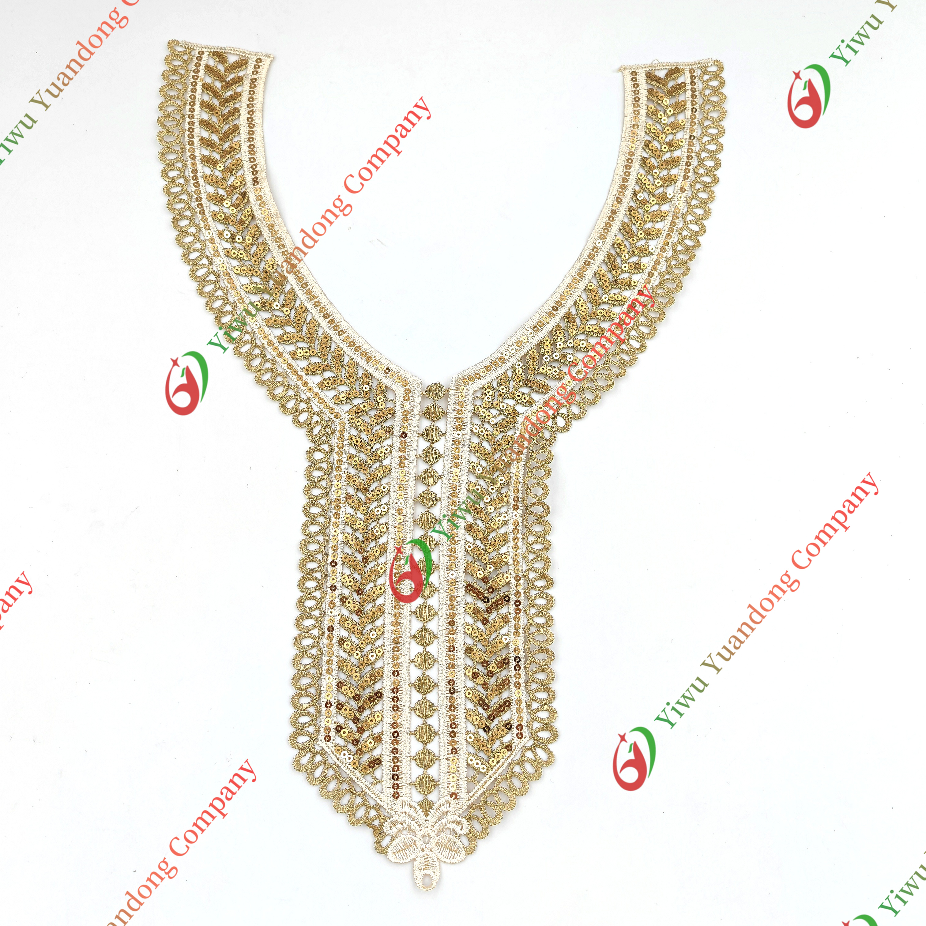 Sequin Neckline Lace