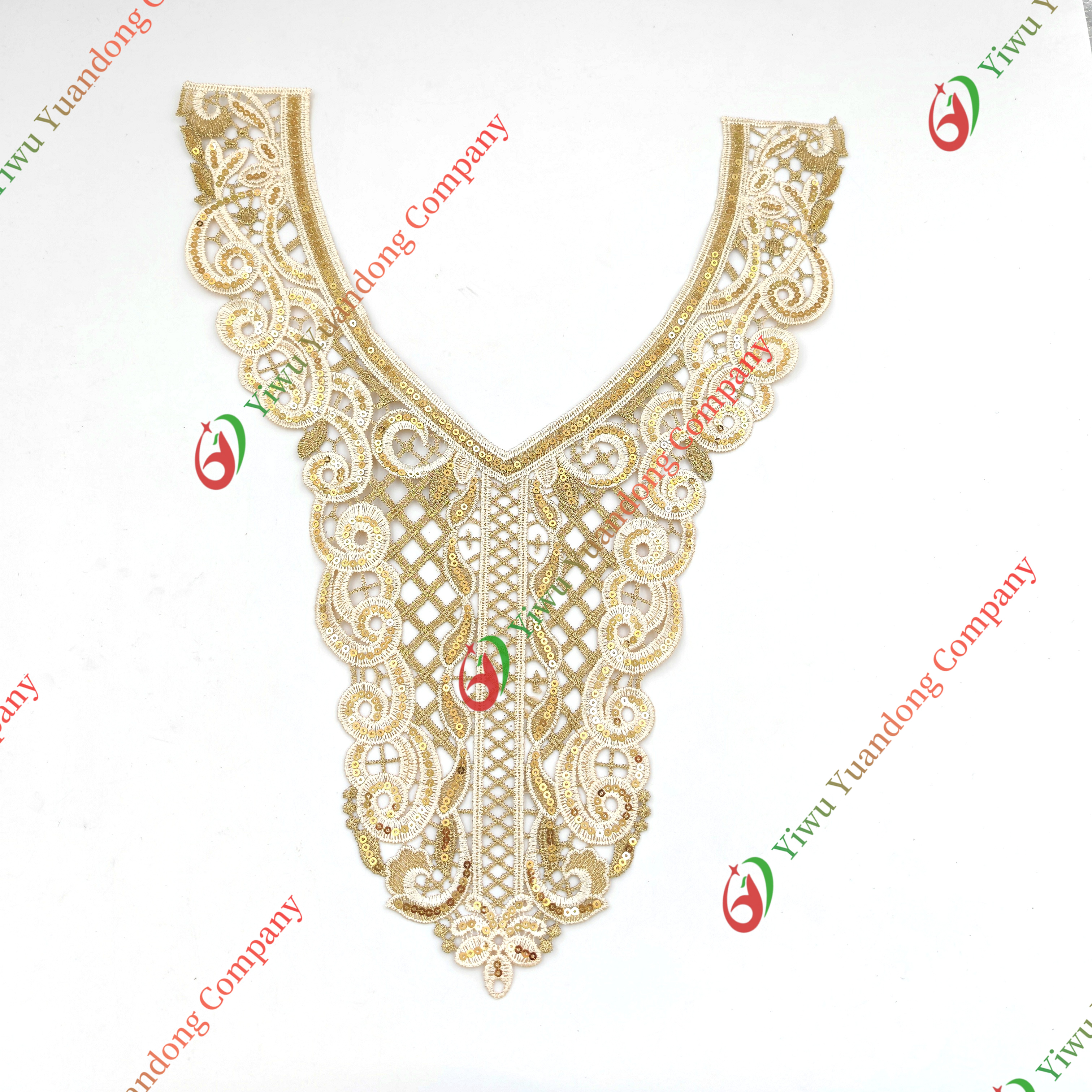 Sequin Neckline Lace