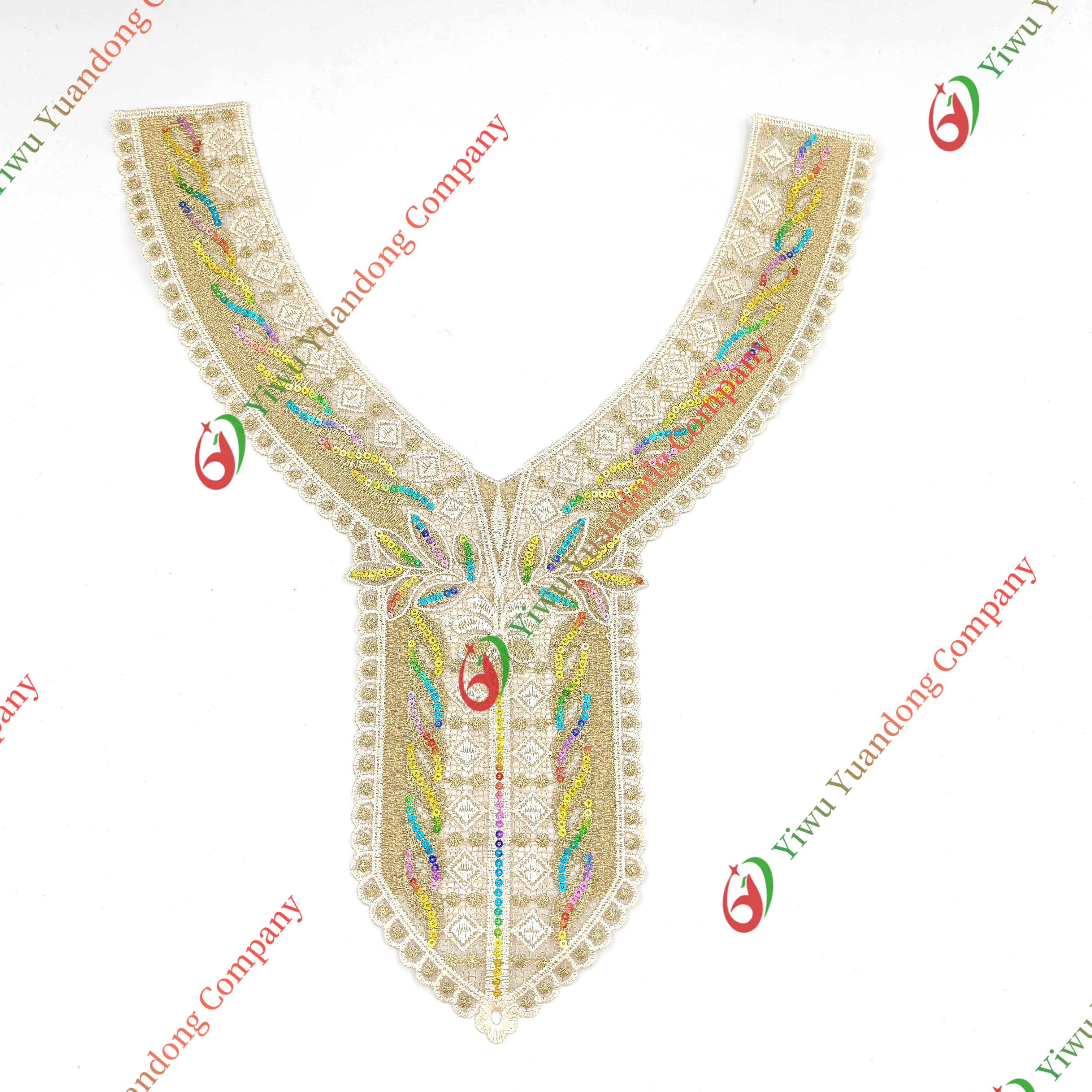 Sequin Neckline Lace