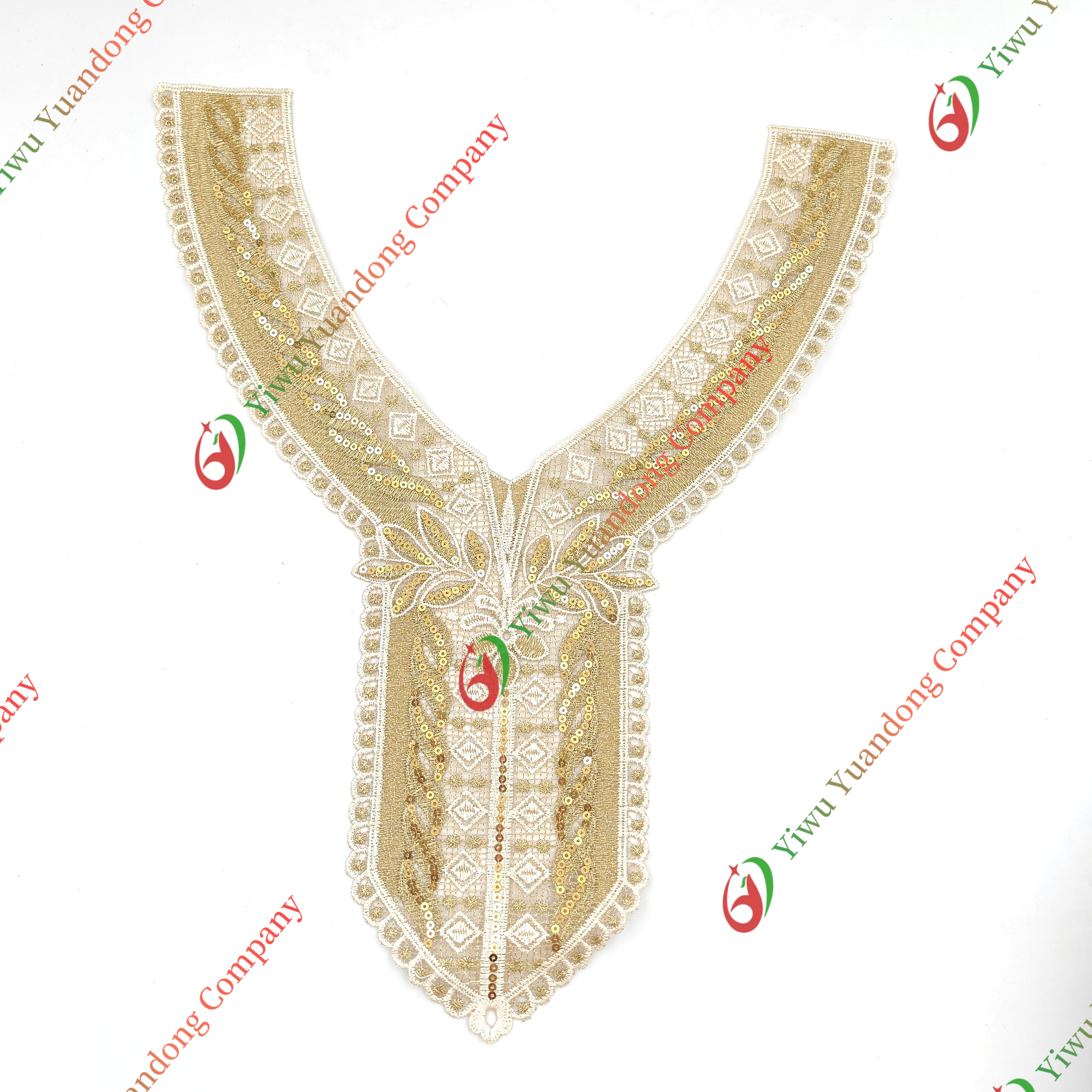 Sequin Neckline Lace