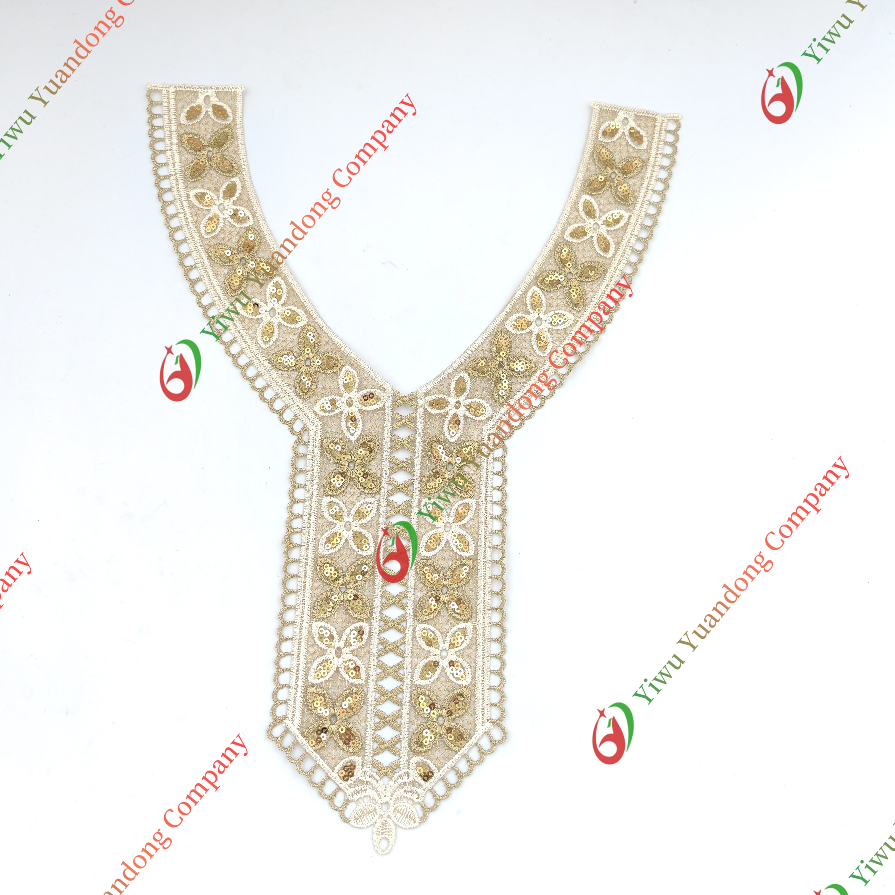Sequin Neckline Lace