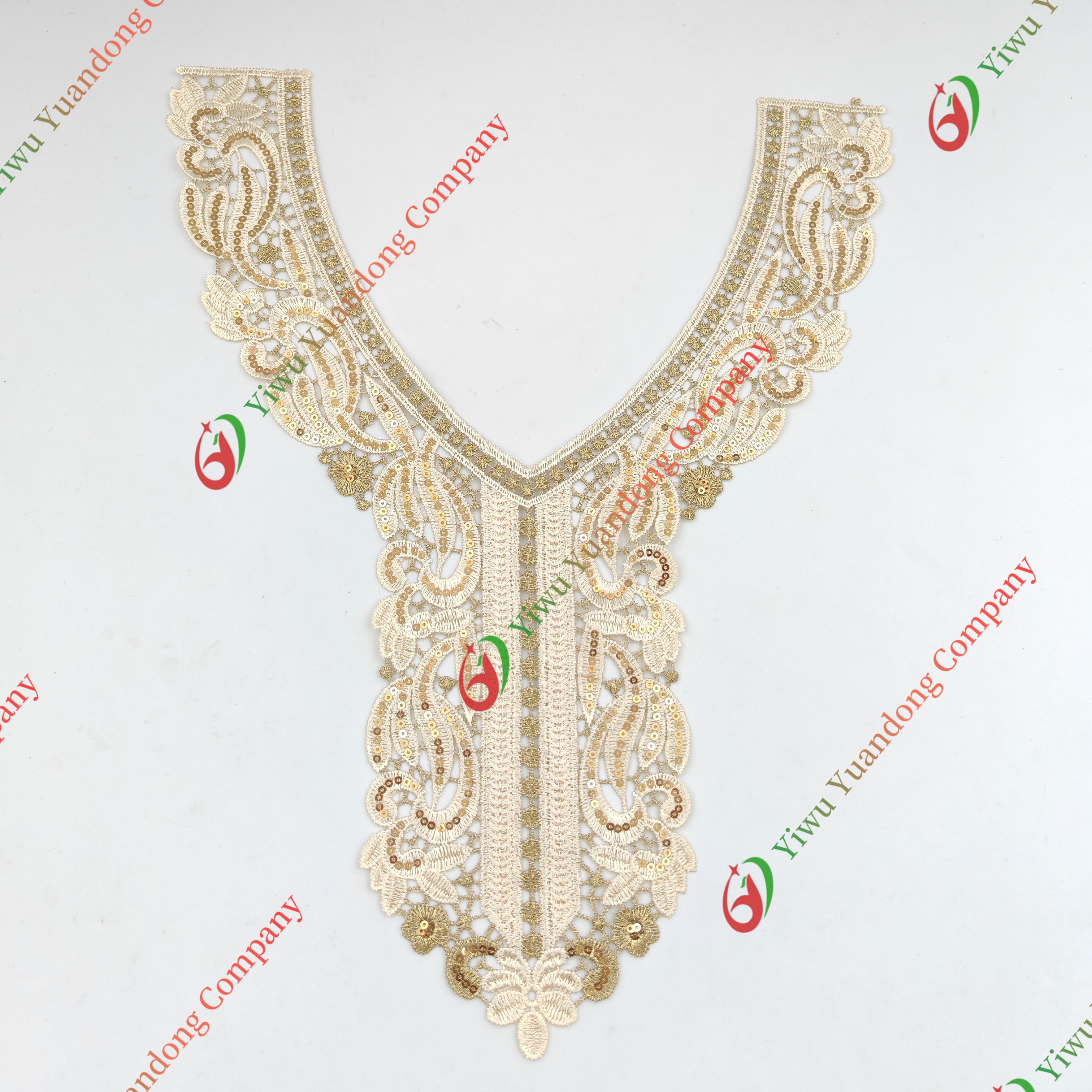 Sequin Neckline Lace