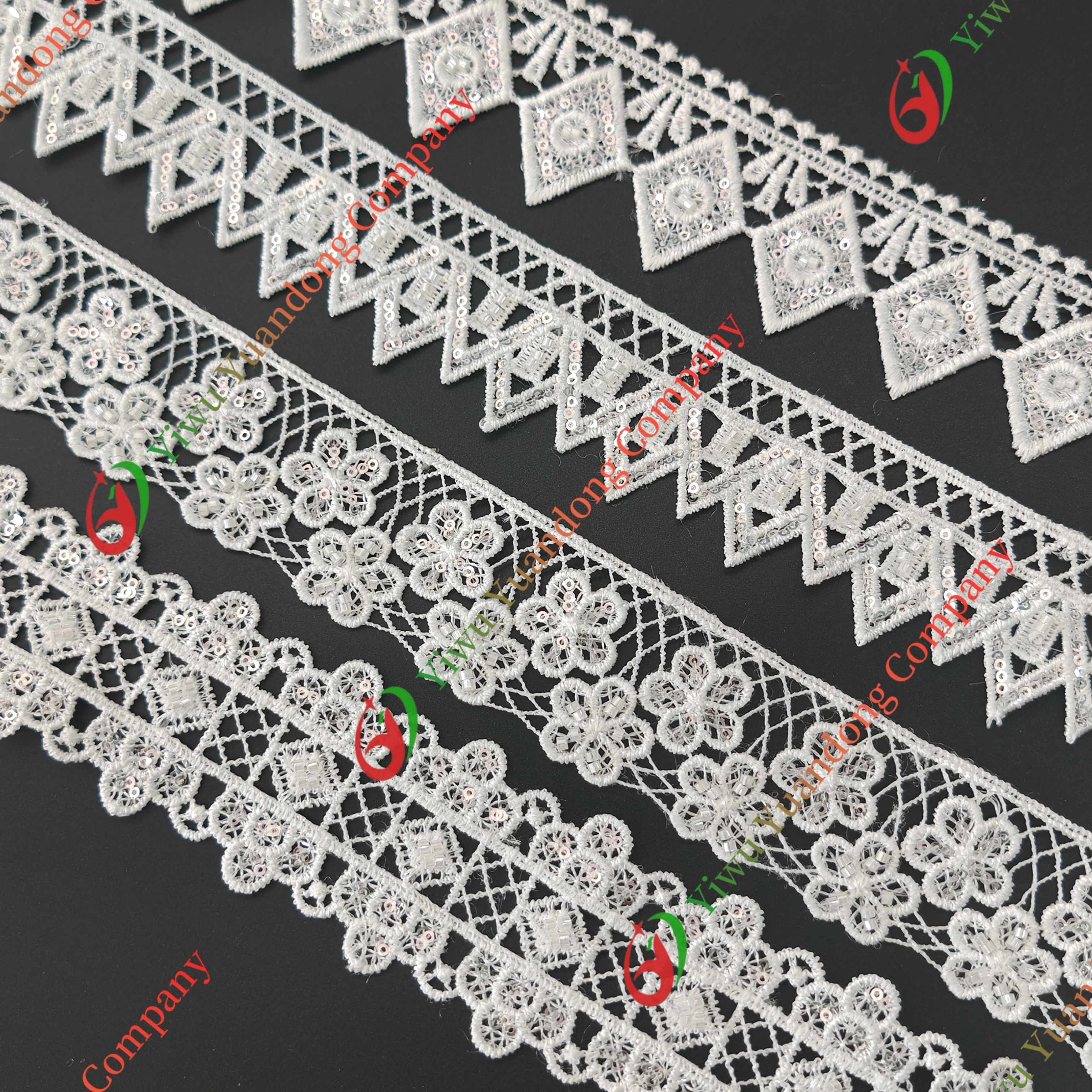 Sequins lace with diamond