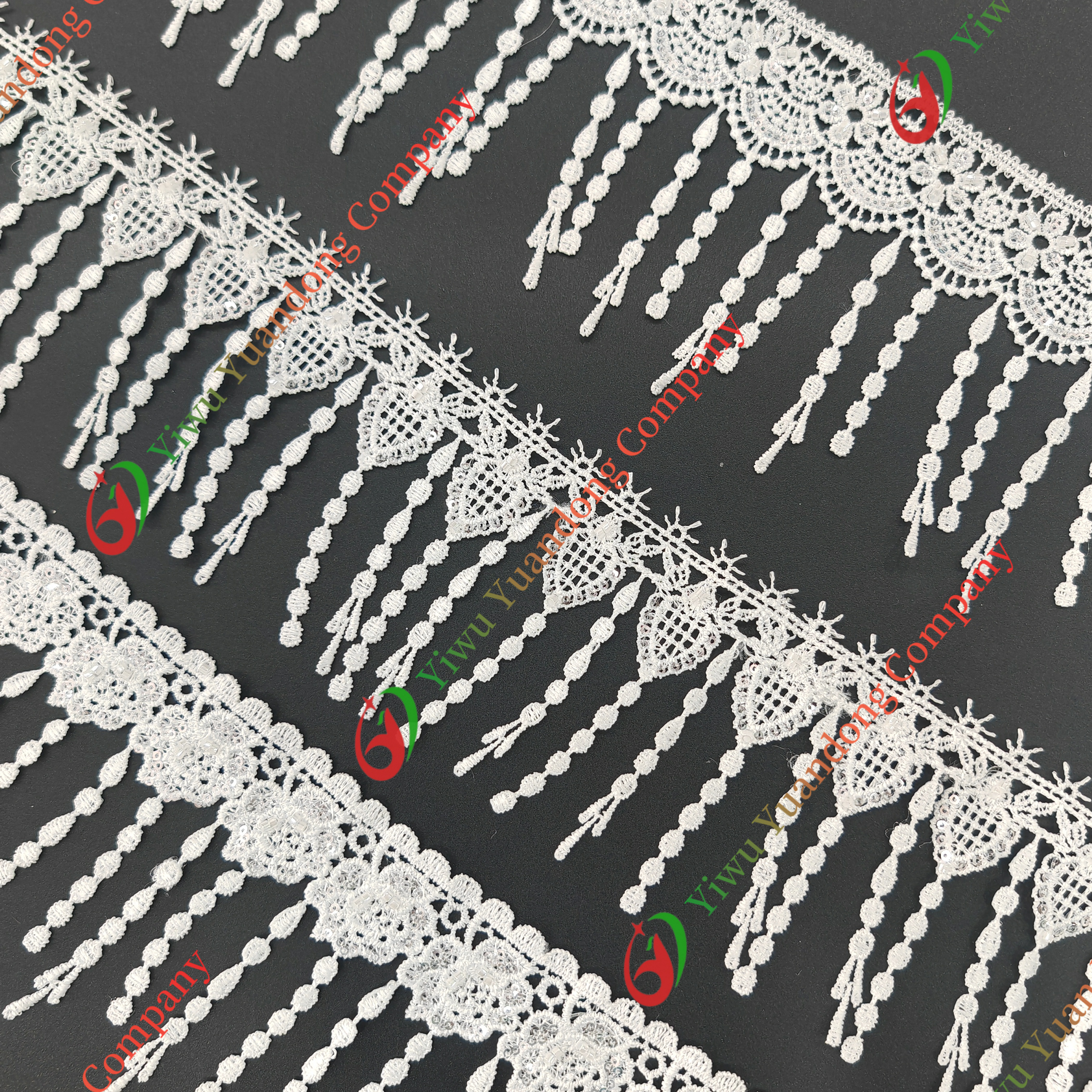 Sequins lace with diamond