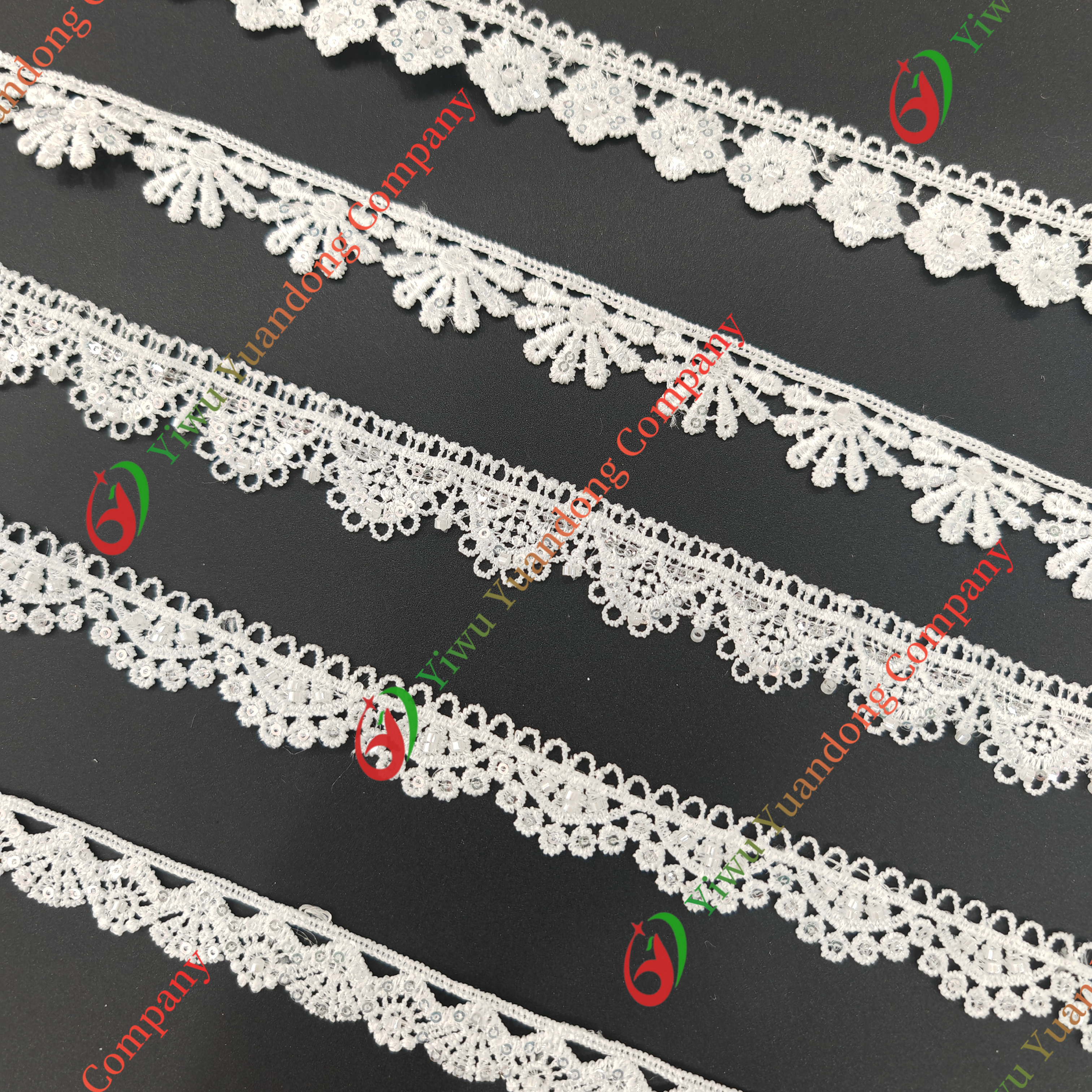 Sequins lace with diamond