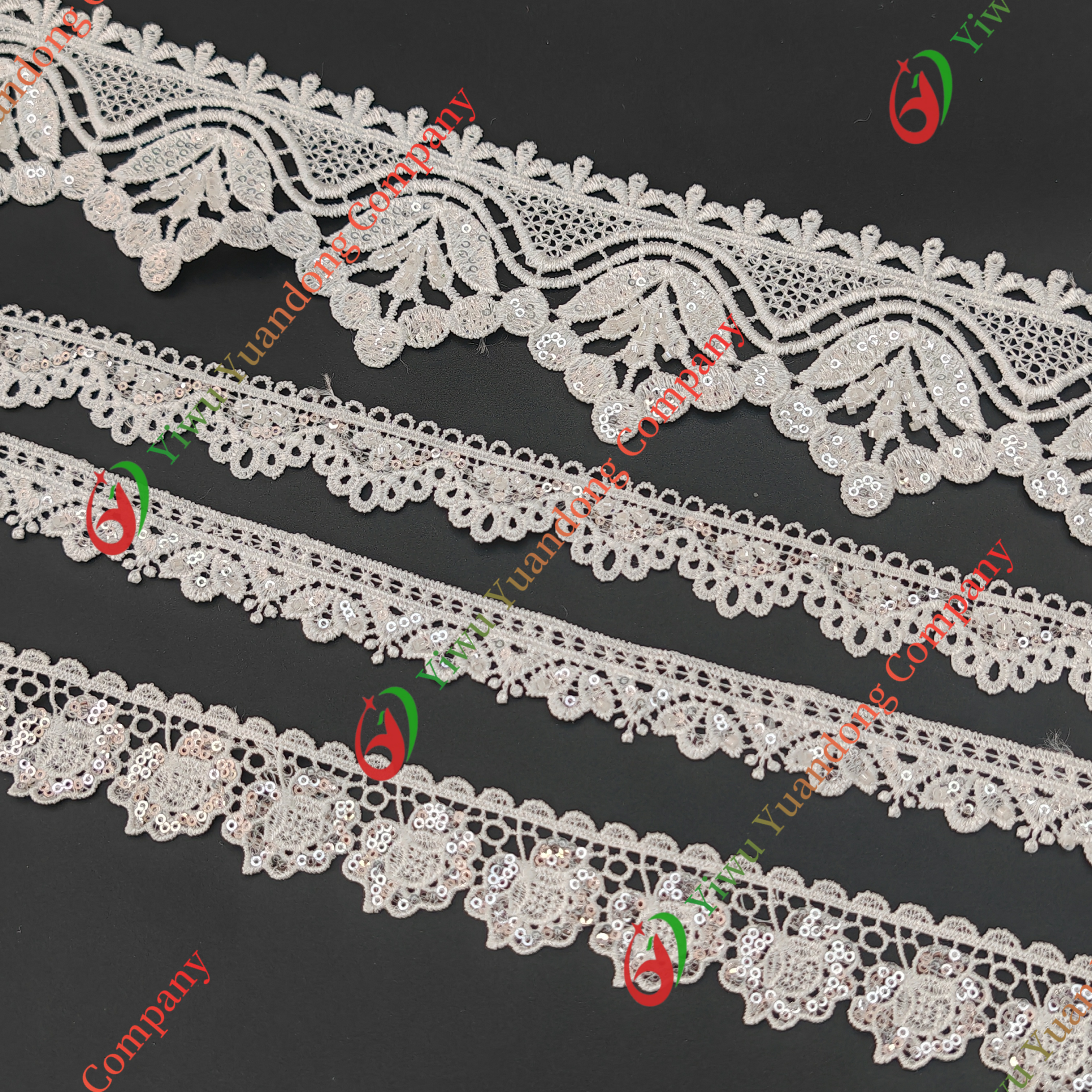 Sequins lace with diamond