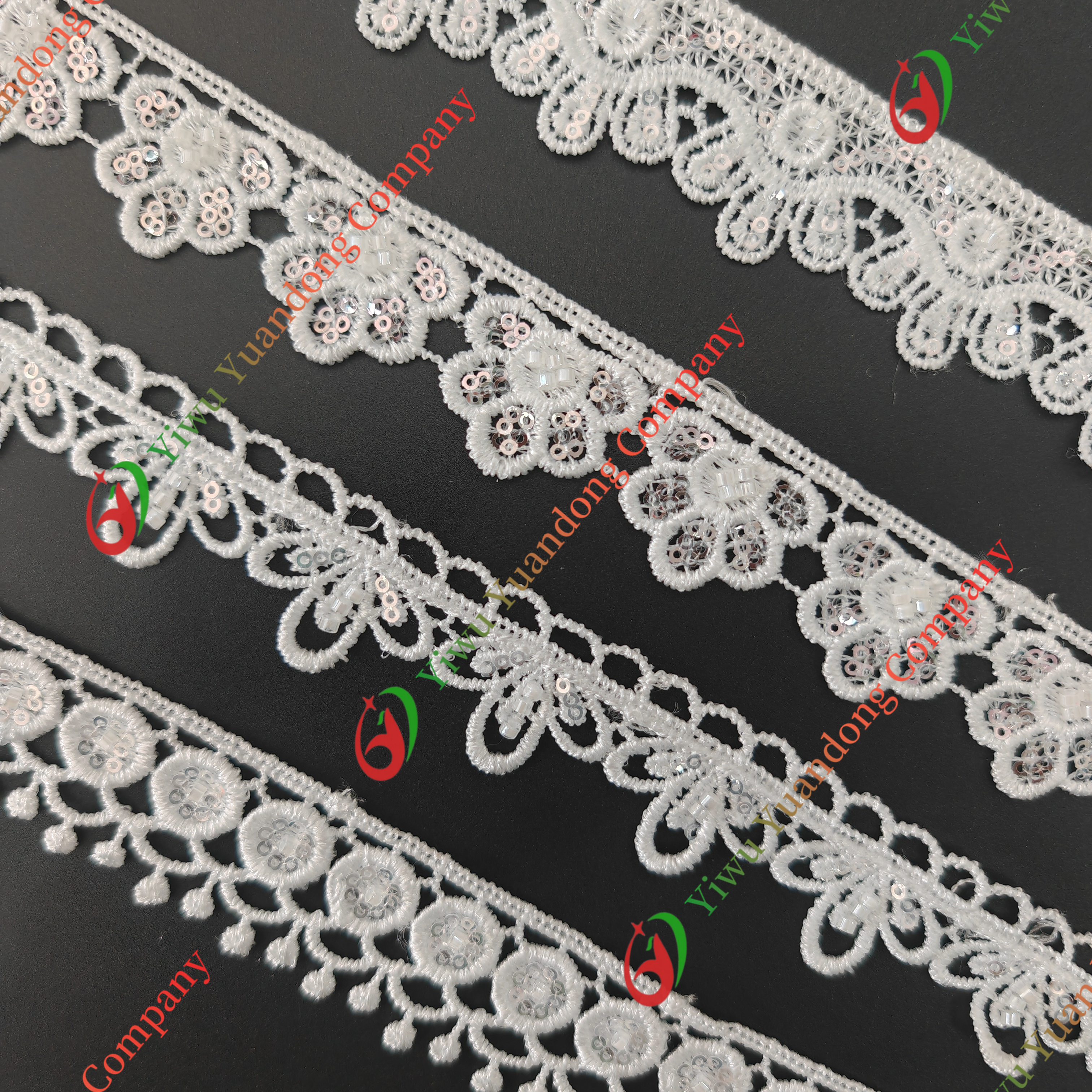 Sequins lace with diamond