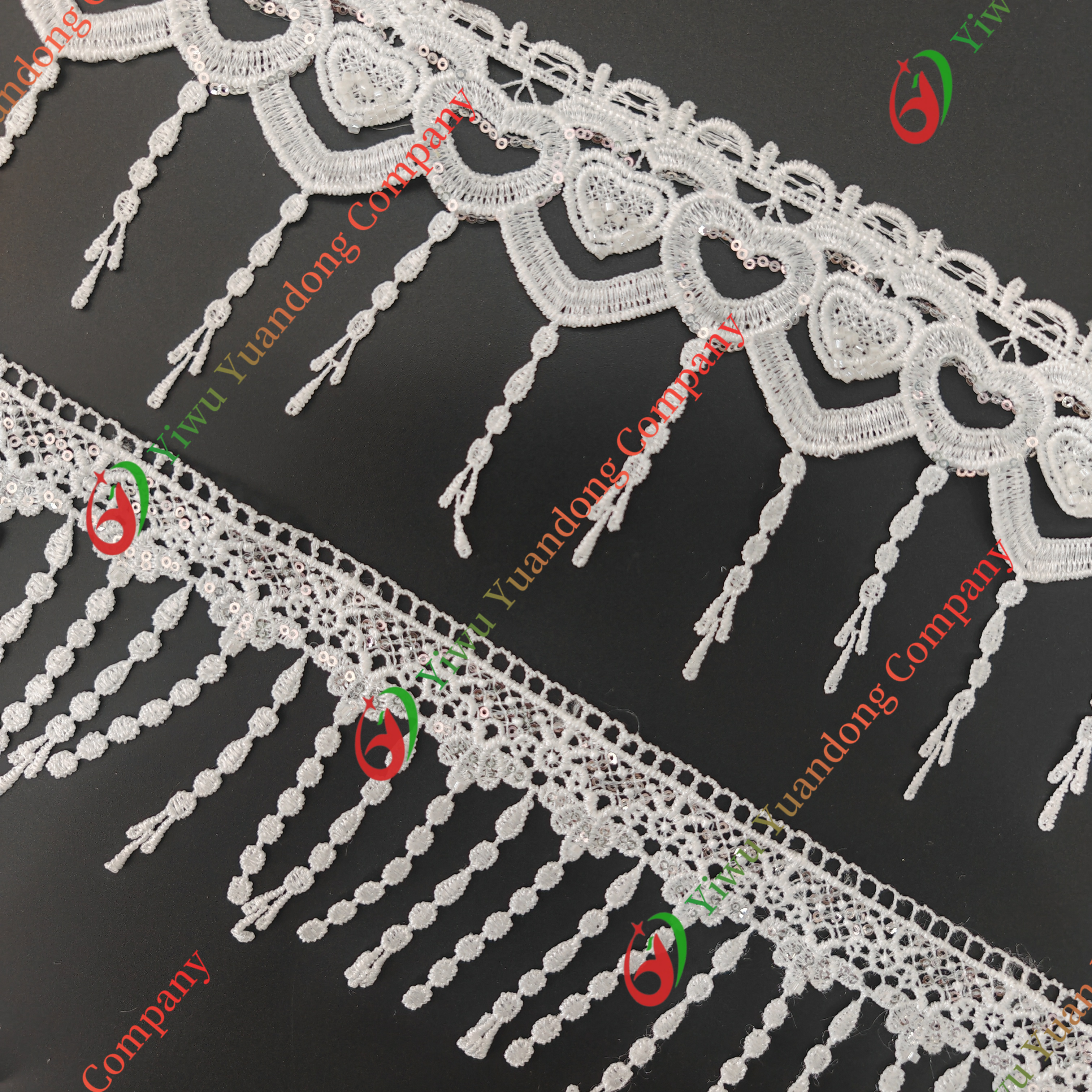 Sequins lace with diamond