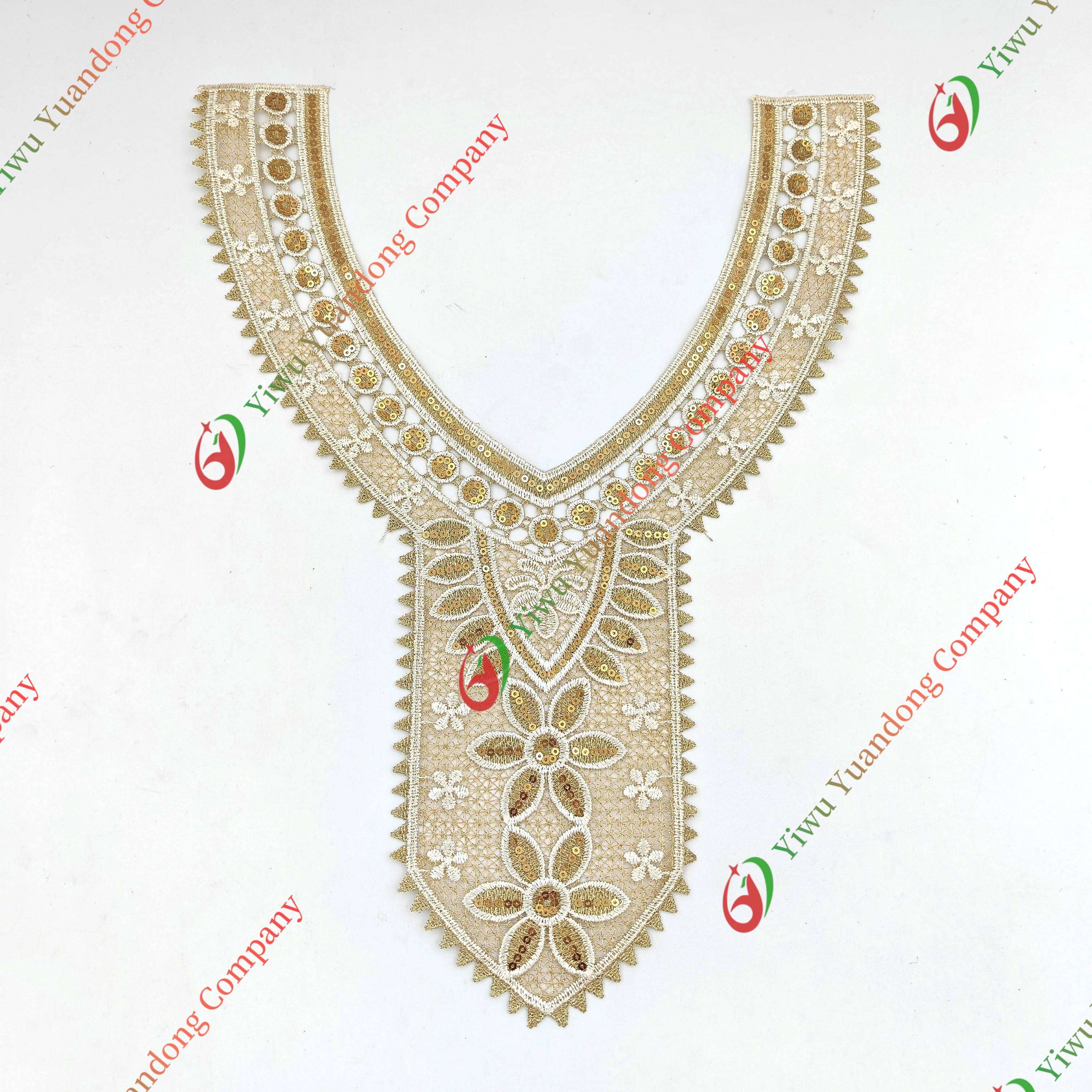Sequin Neckline Lace