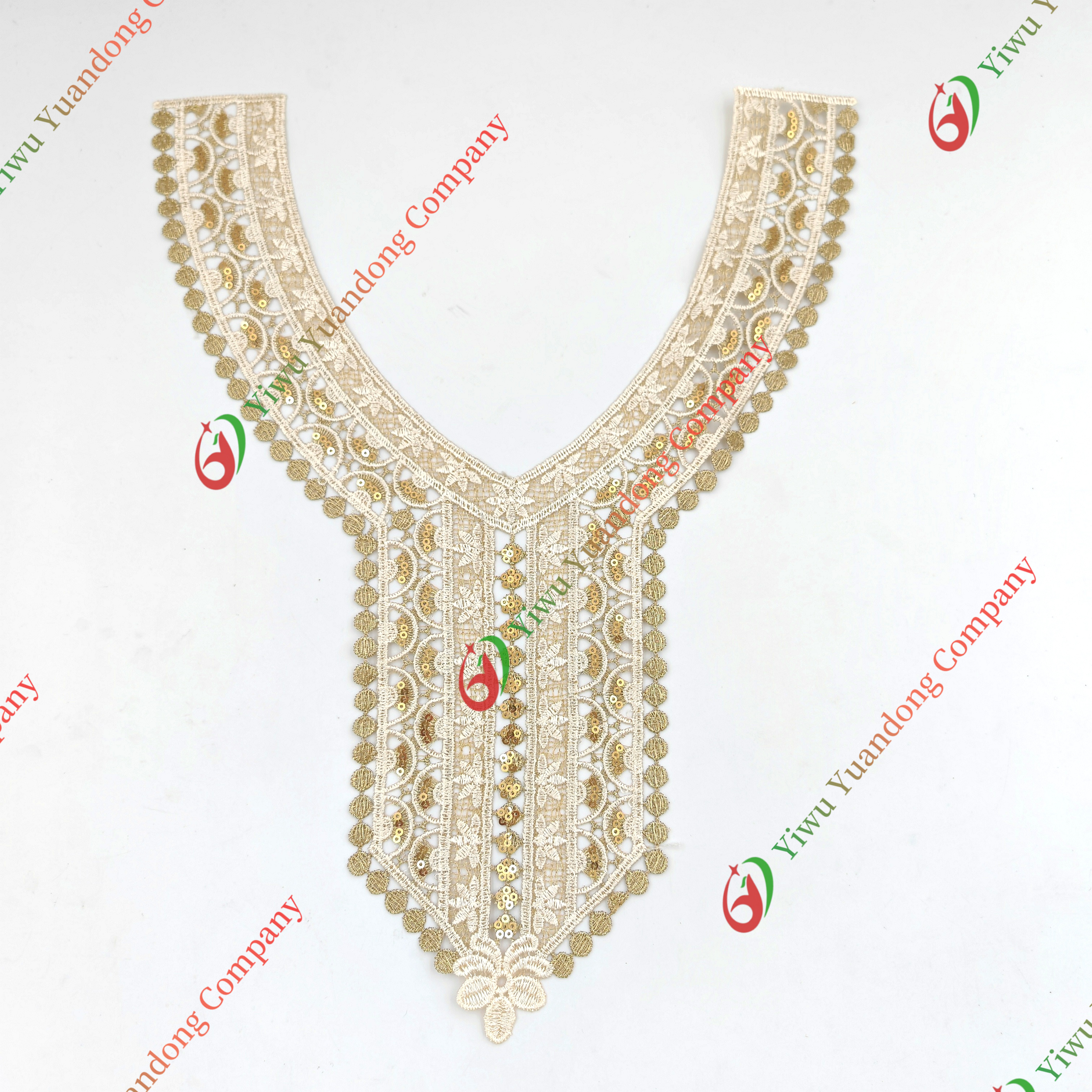 Sequin Neckline Lace