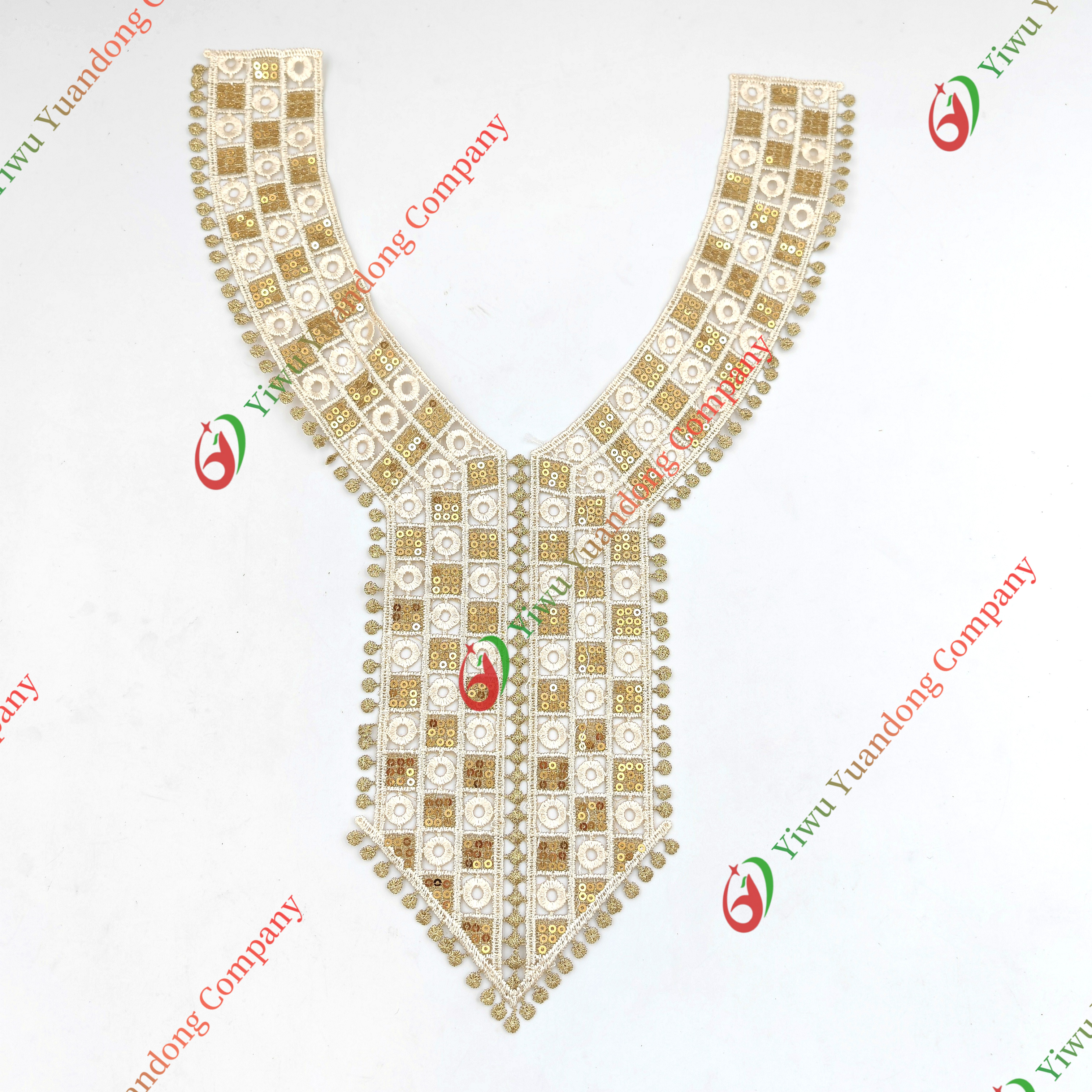 Sequin Neckline Lace