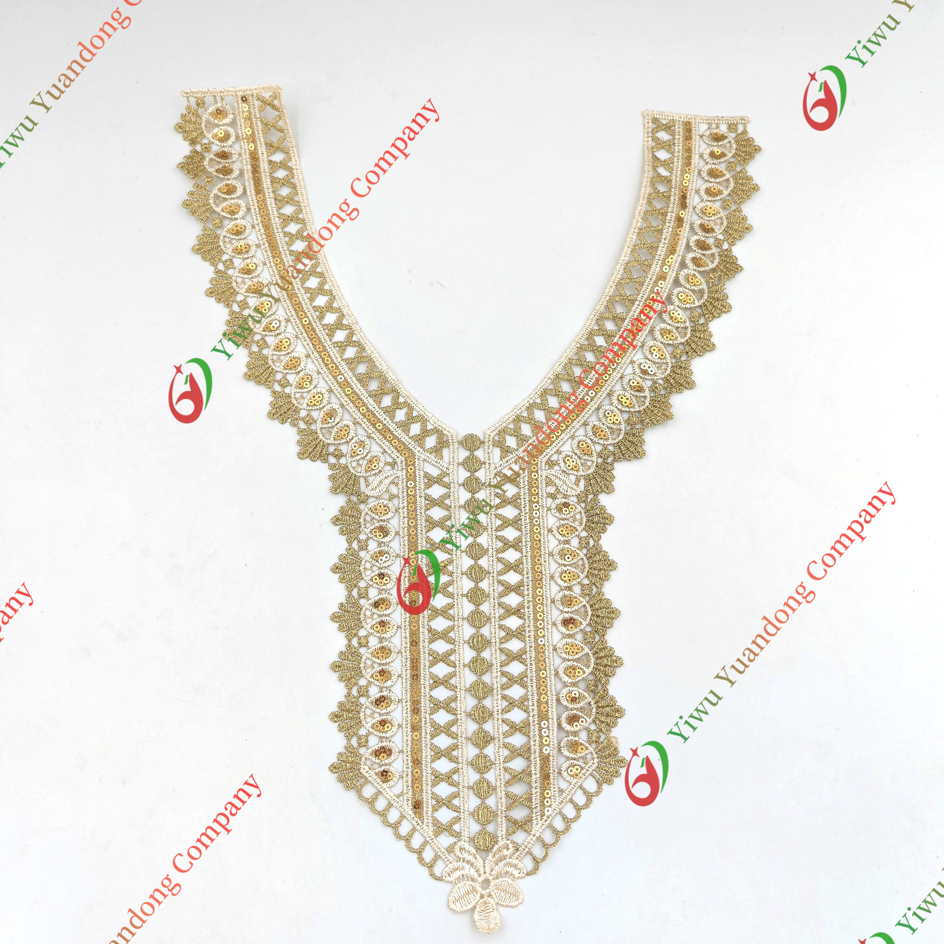 Sequin Neckline Lace