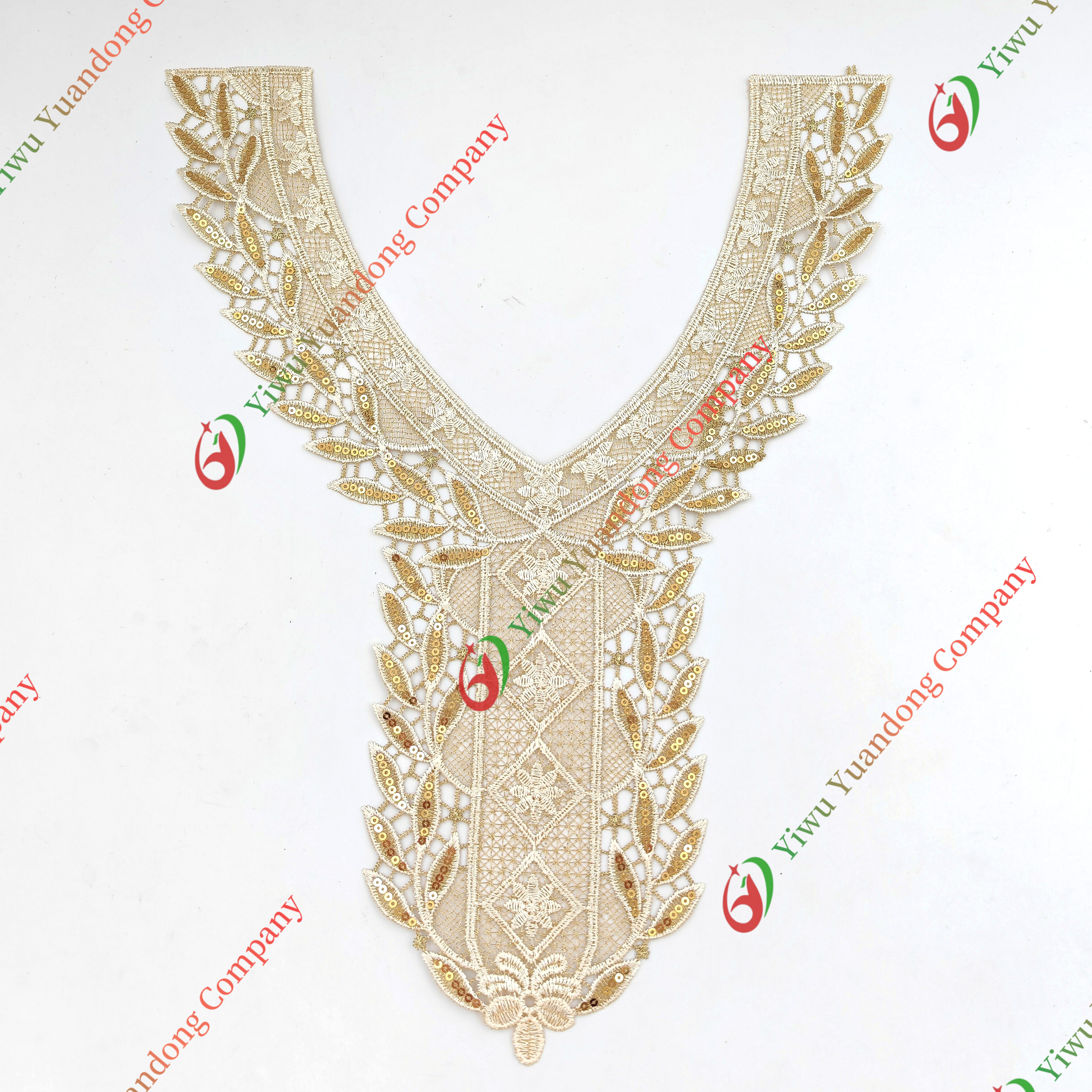 Sequin Neckline Lace