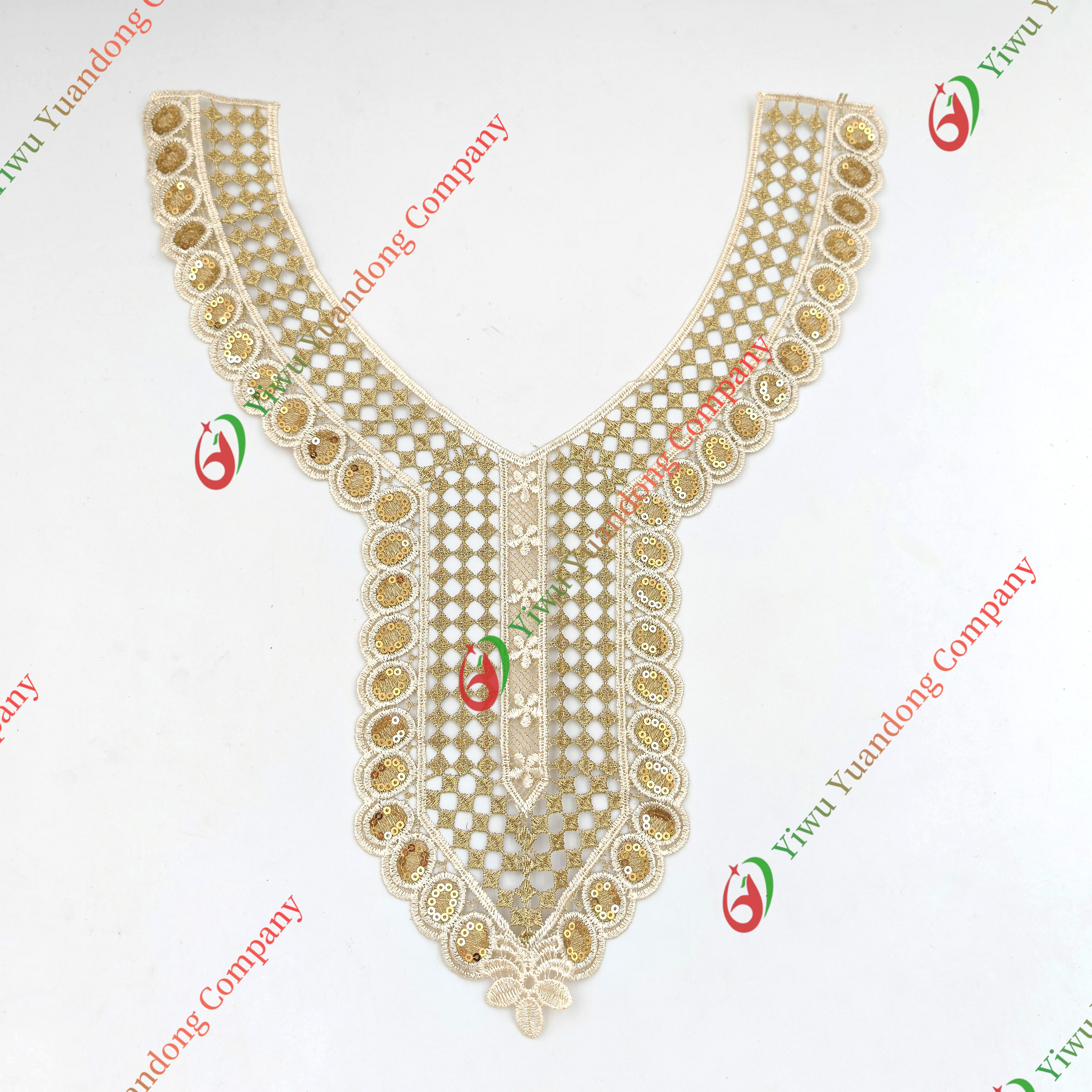 Sequin Neckline Lace