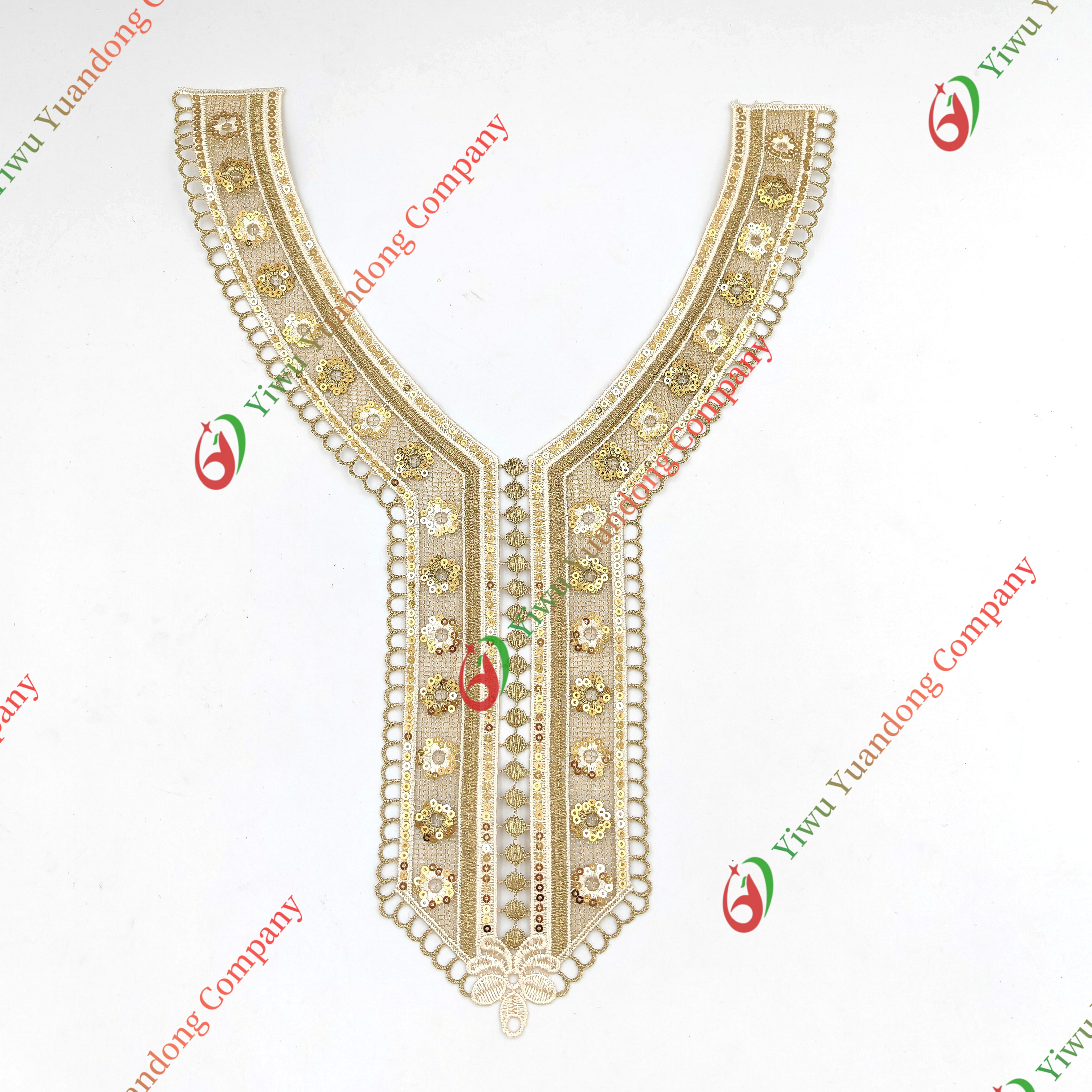 Sequin Neckline Lace