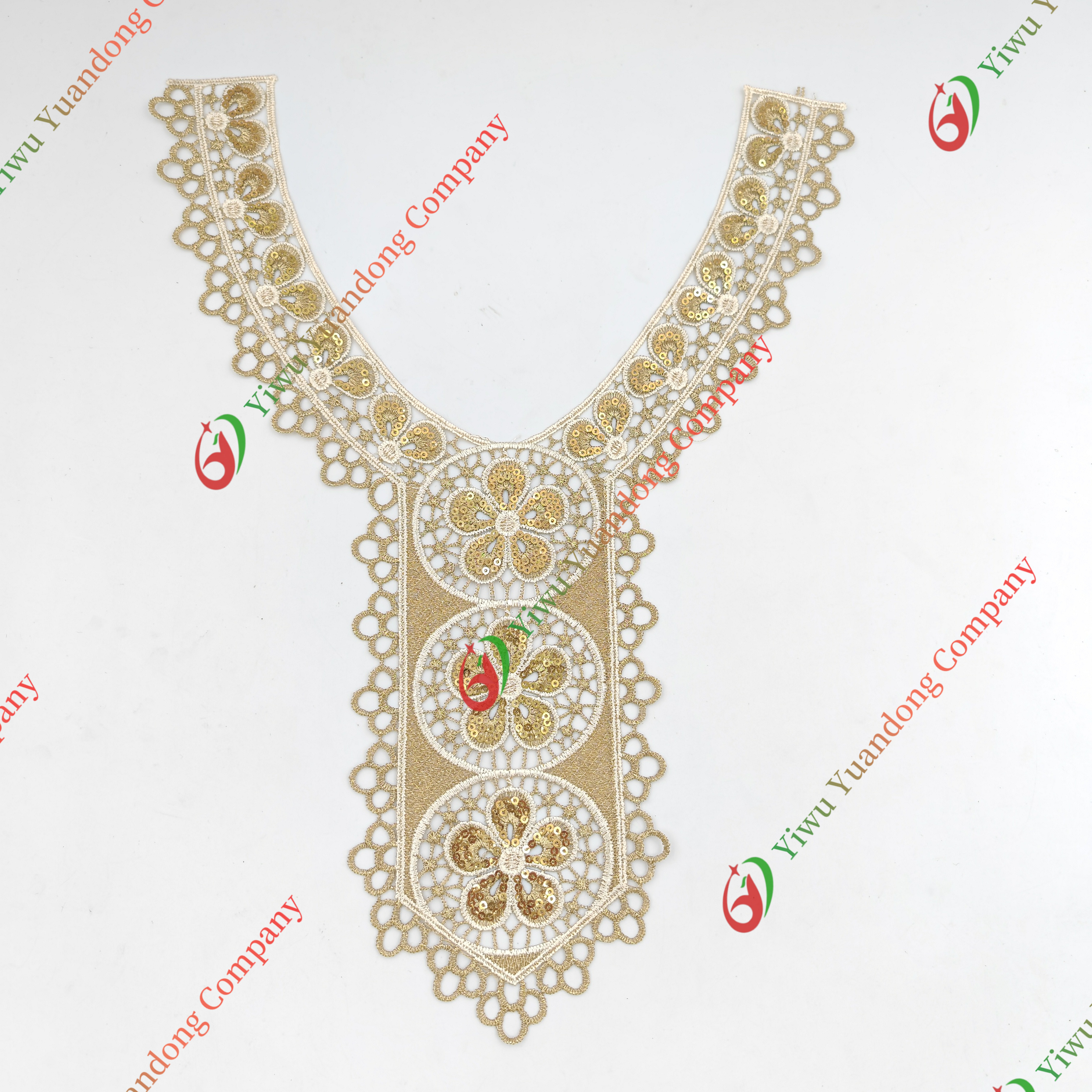 Sequin Neckline Lace