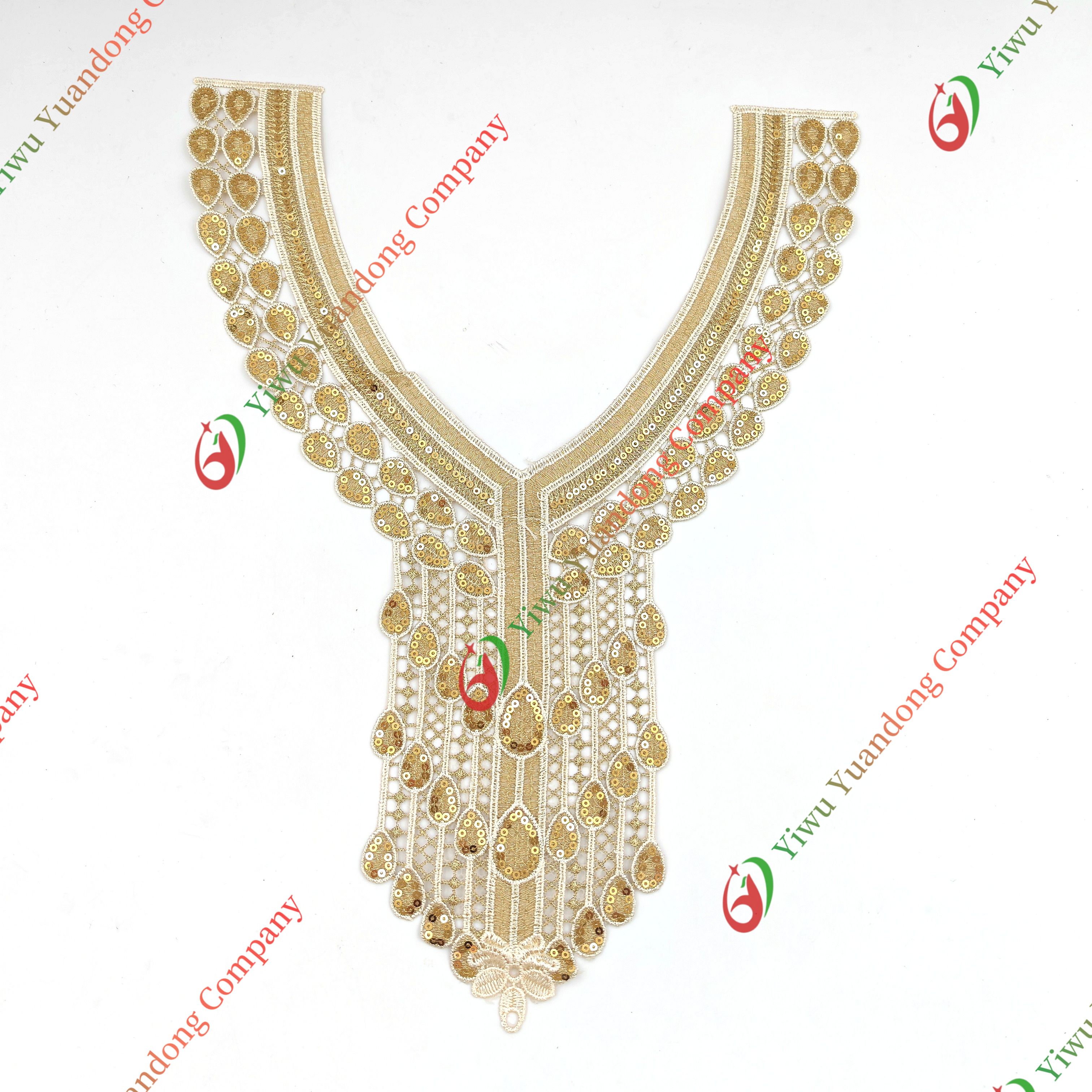 Sequin Neckline Lace