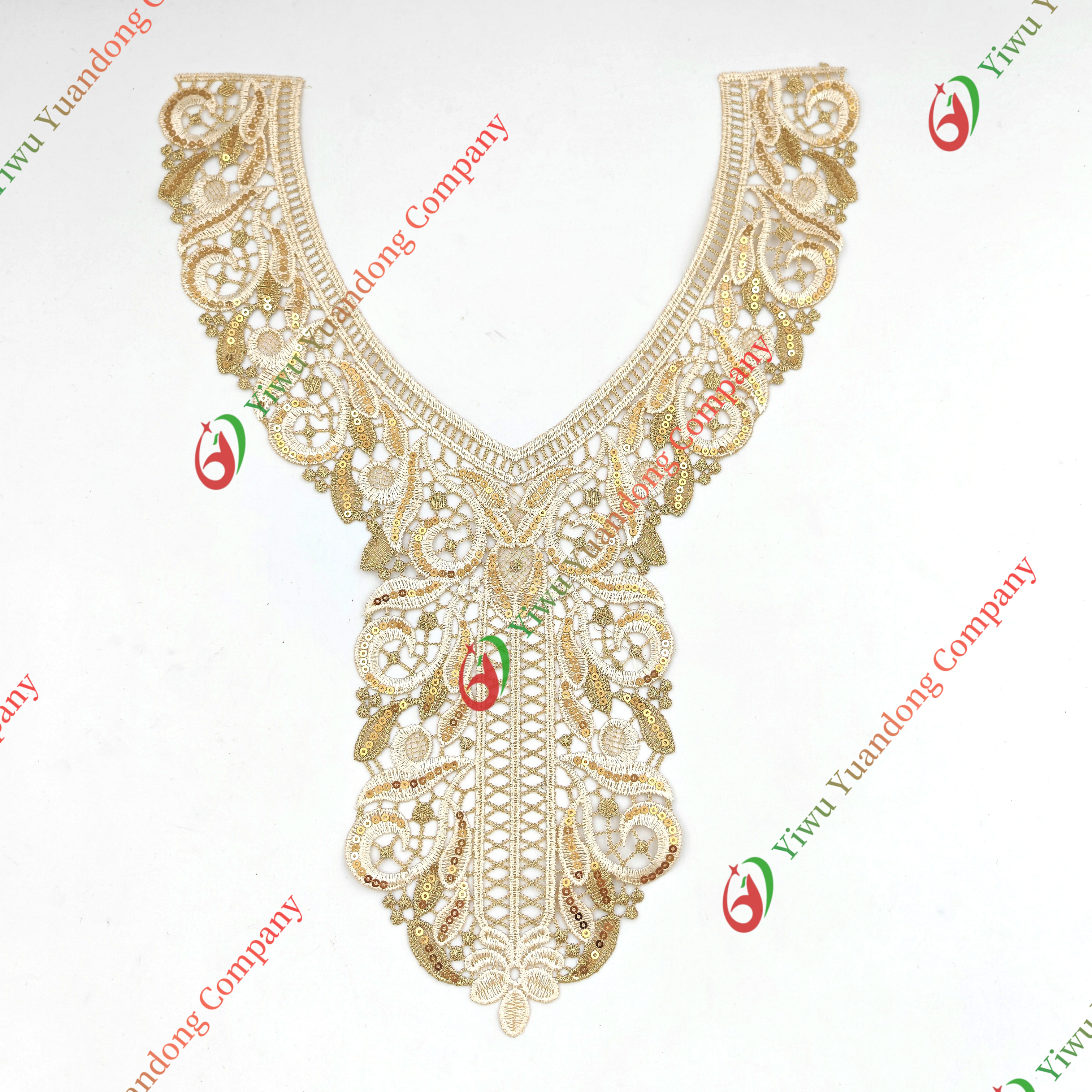 Sequin Neckline Lace