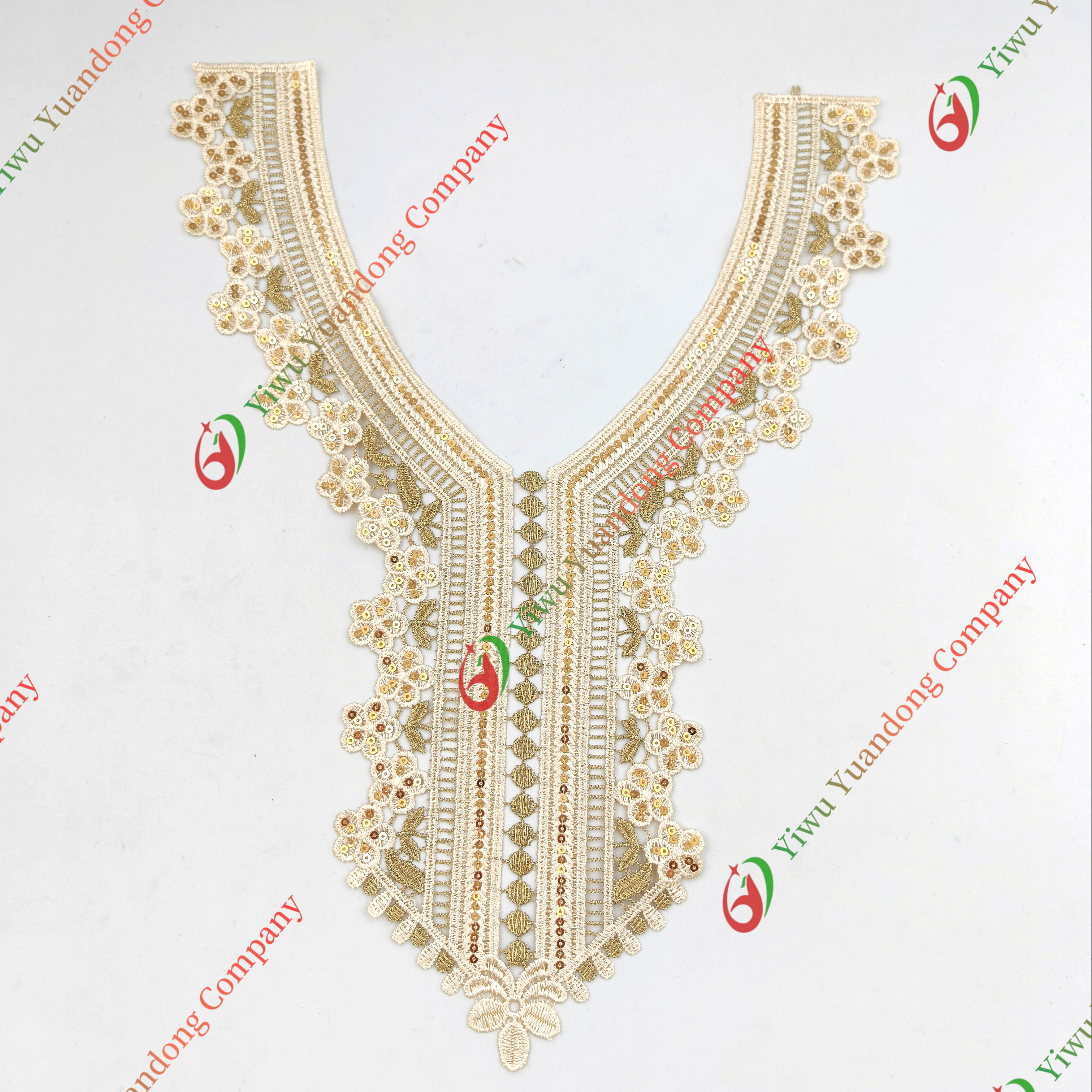 Sequin Neckline Lace