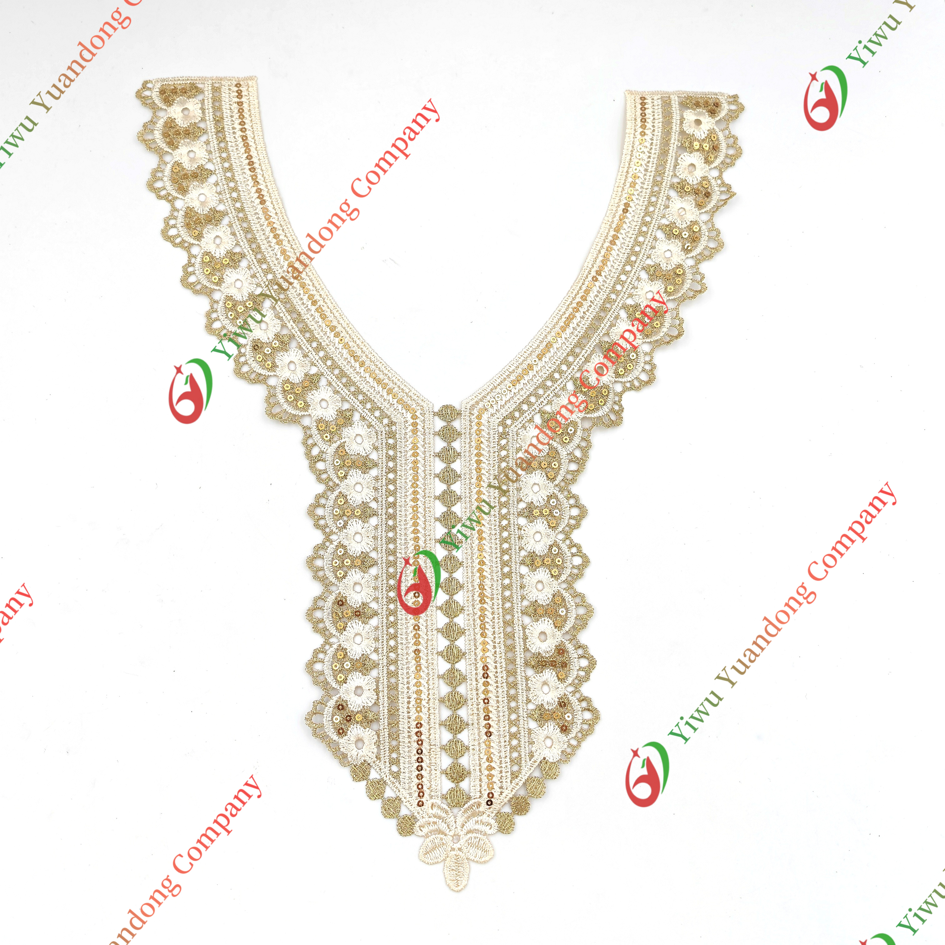 Sequin Neckline Lace