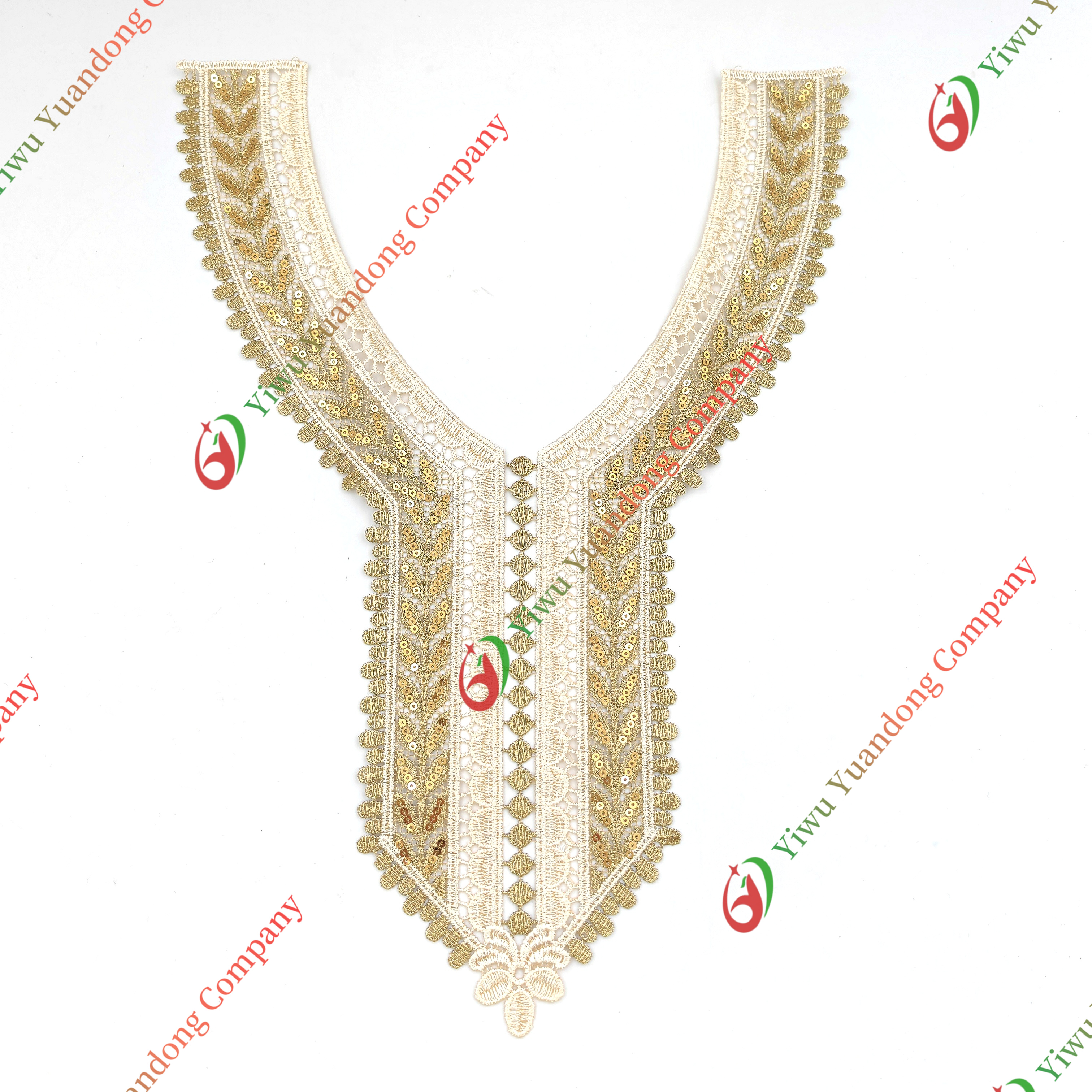Sequin Neckline Lace
