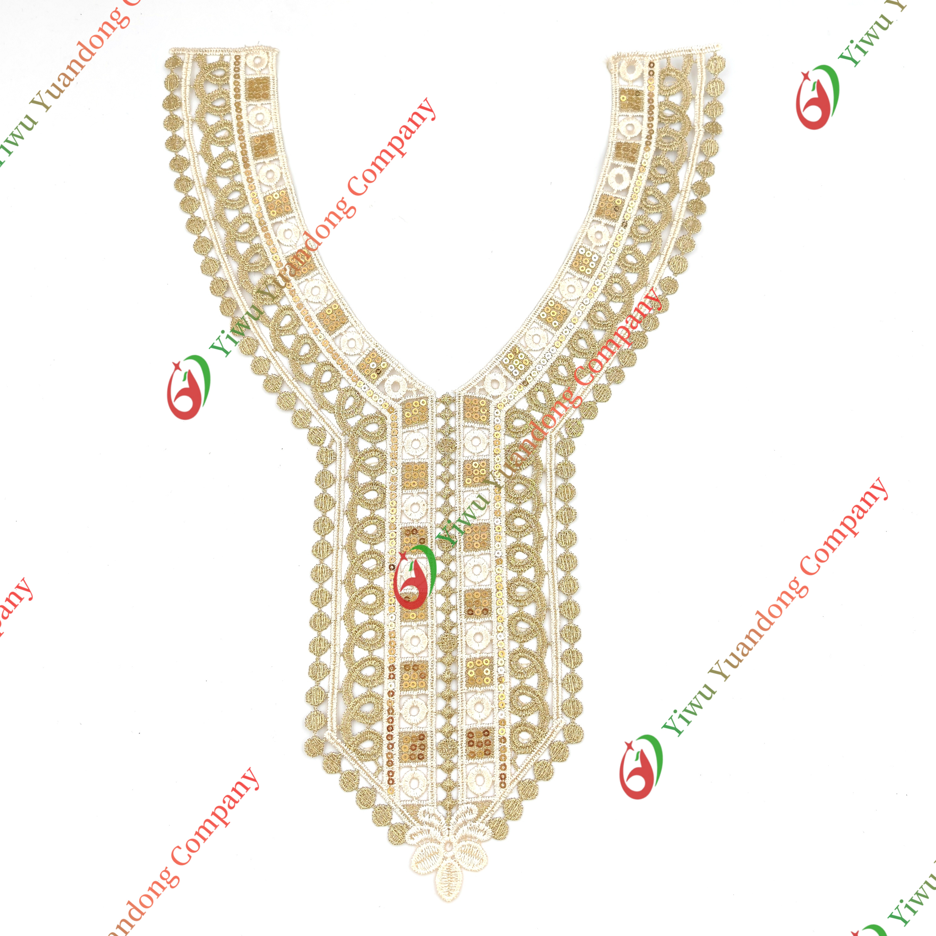 Sequin Neckline Lace